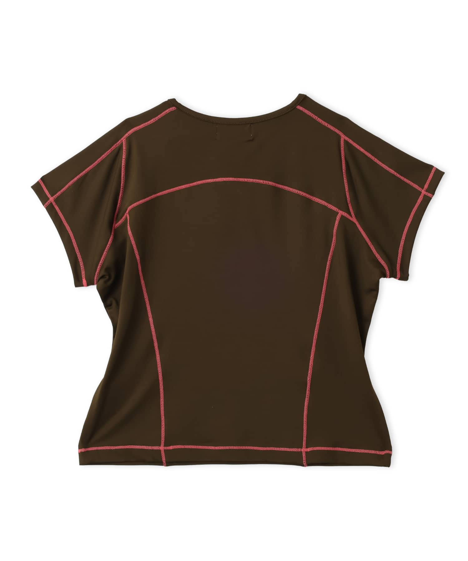 atmos pink Stitch Line T-Shirt BROWNの画像