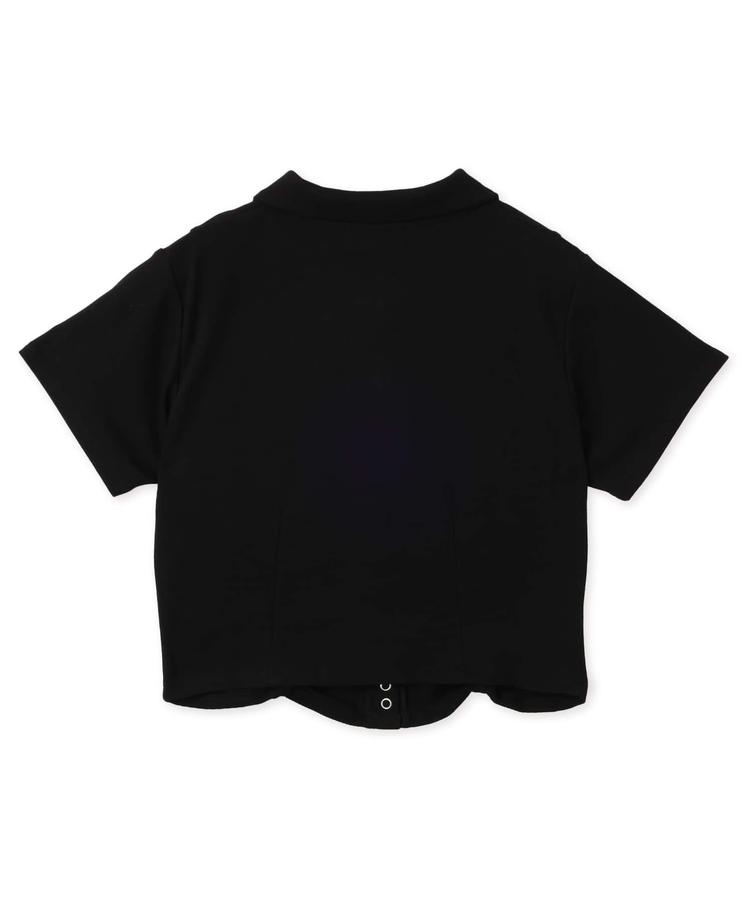 atmos pink Front Gather Tops BLACKの画像