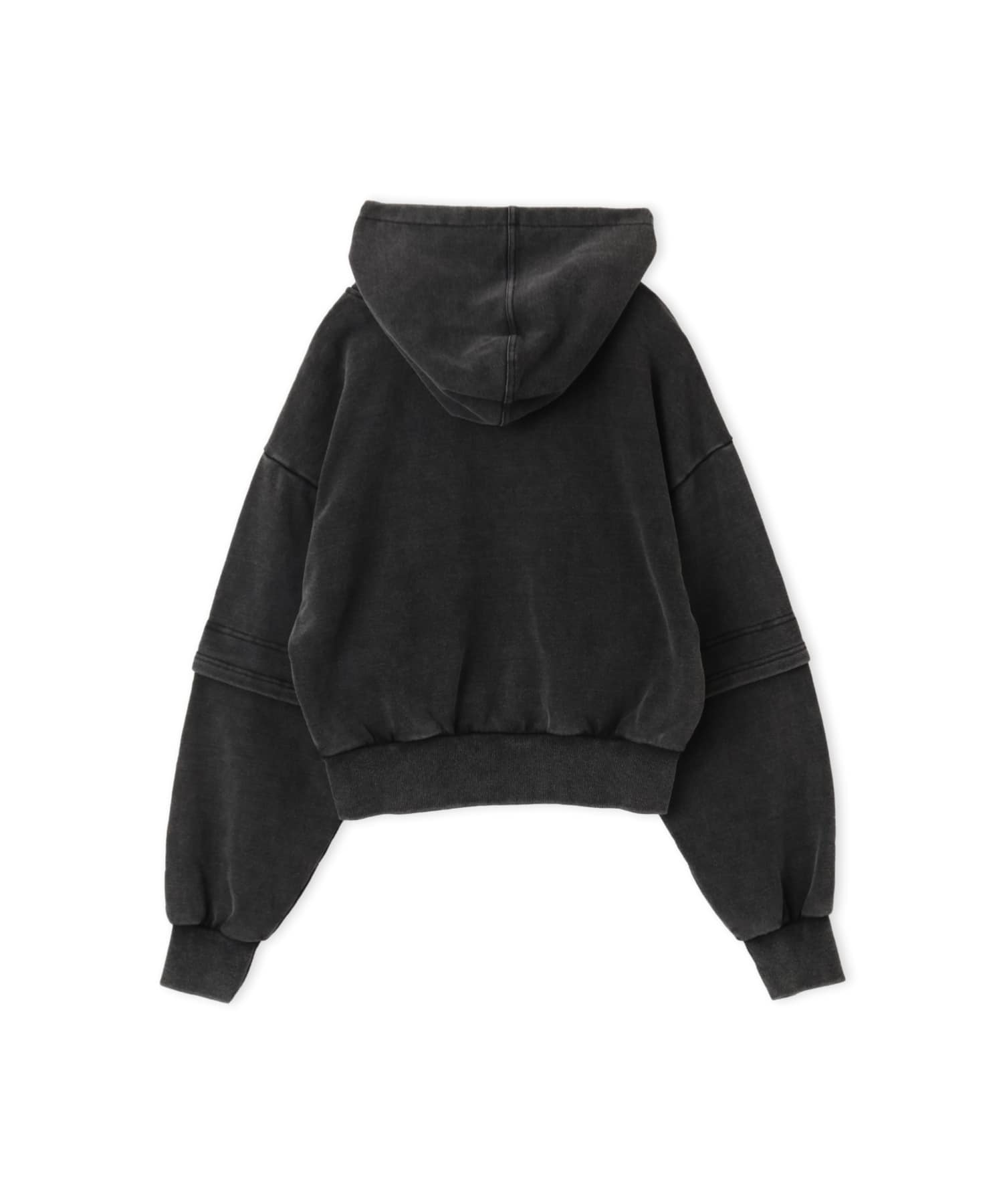 atmos pink Layered Sweat Hoodie BLACKの画像