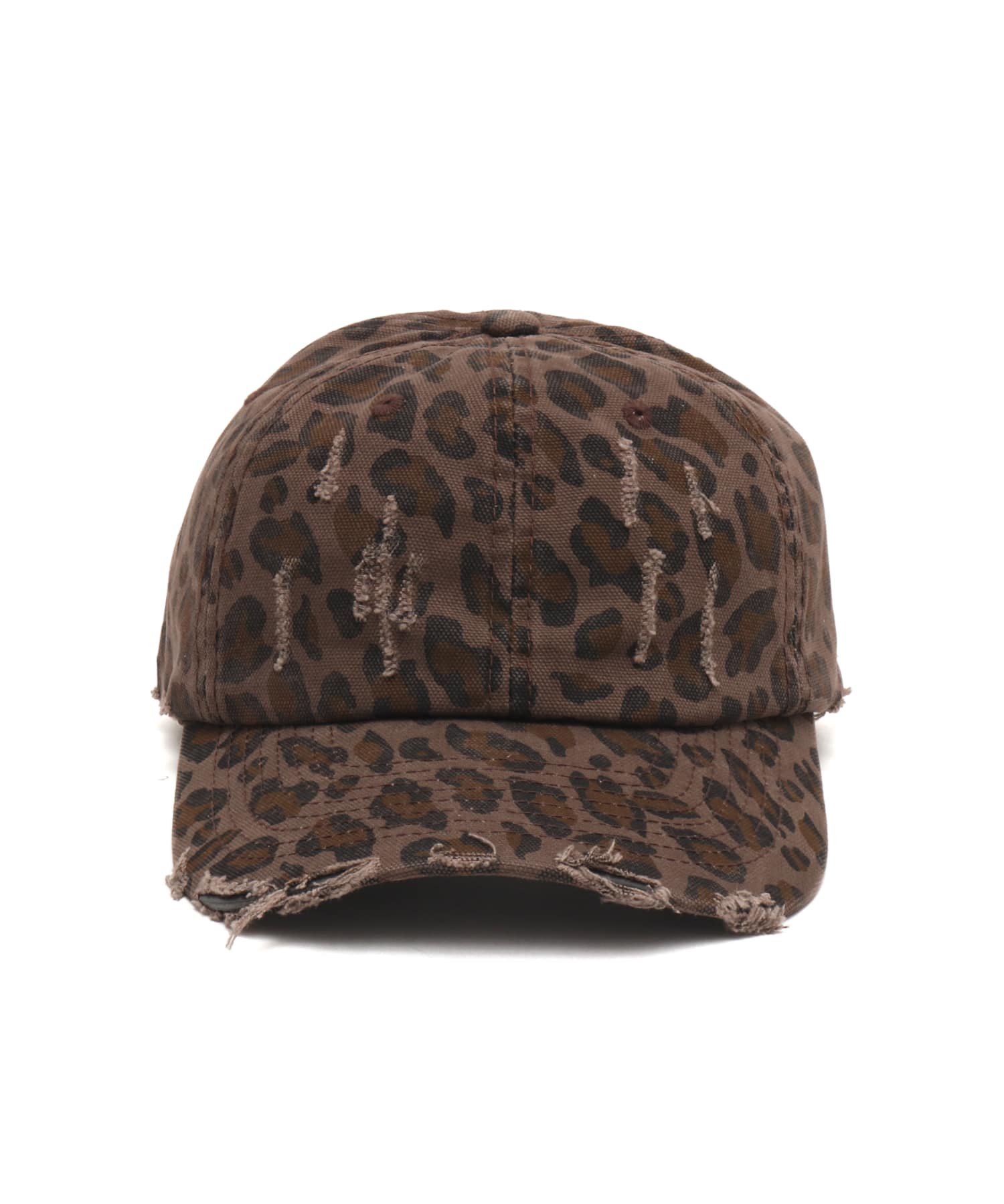 atmos pink Leopard Damage Cap BROWNの画像