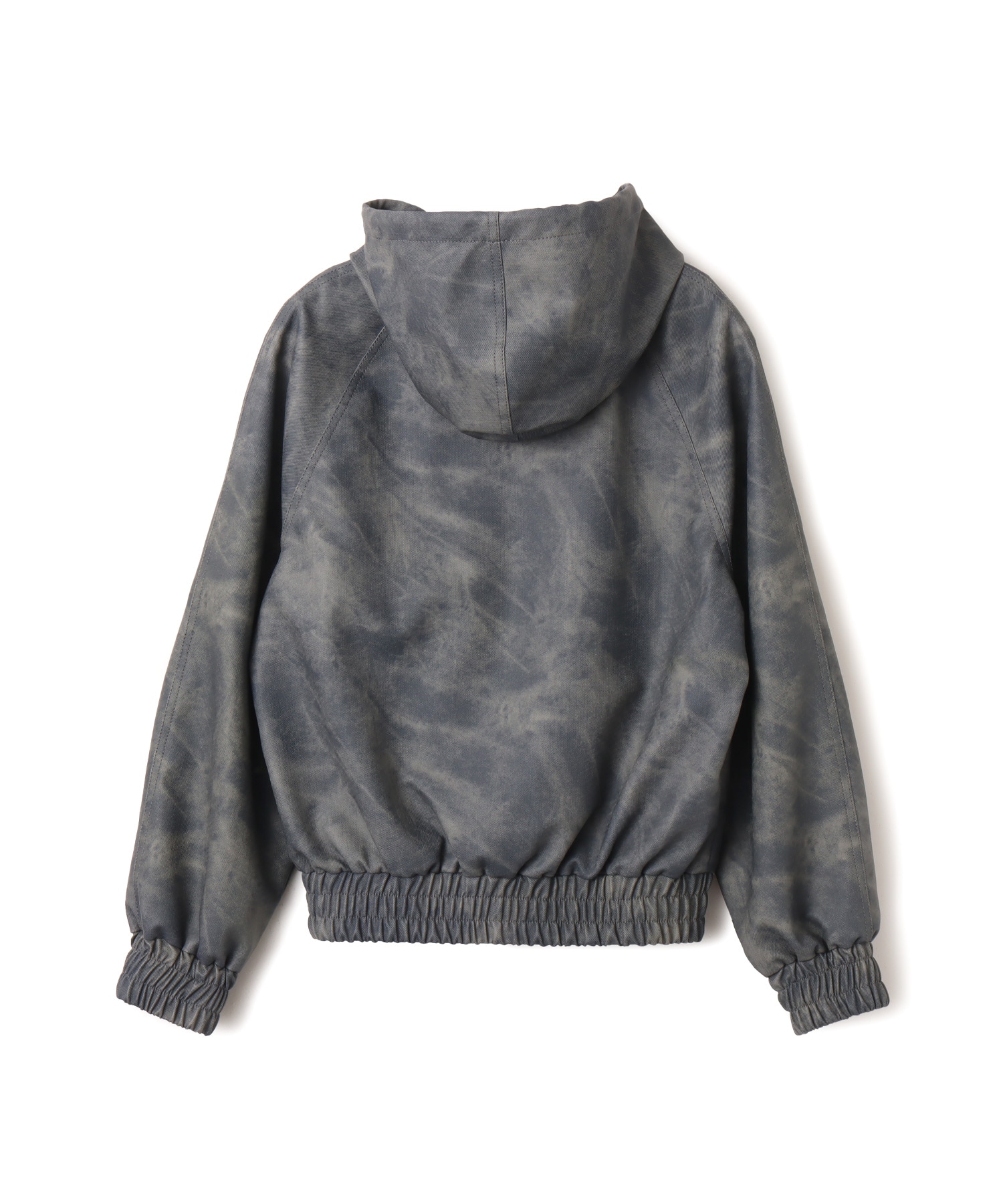 atmos pink Faux Leather Hoodie Jacket CHARCOALの画像