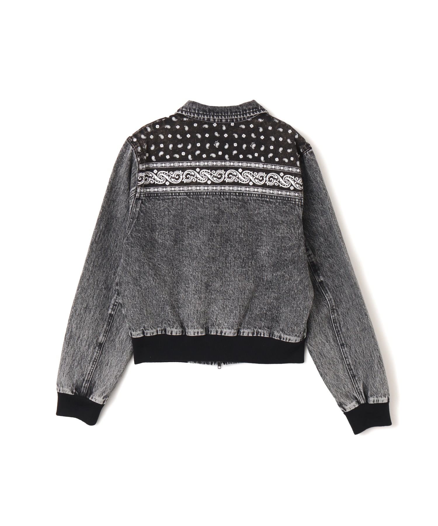 atmos pink Panelled Bandana Denim Jacket BLACKの画像