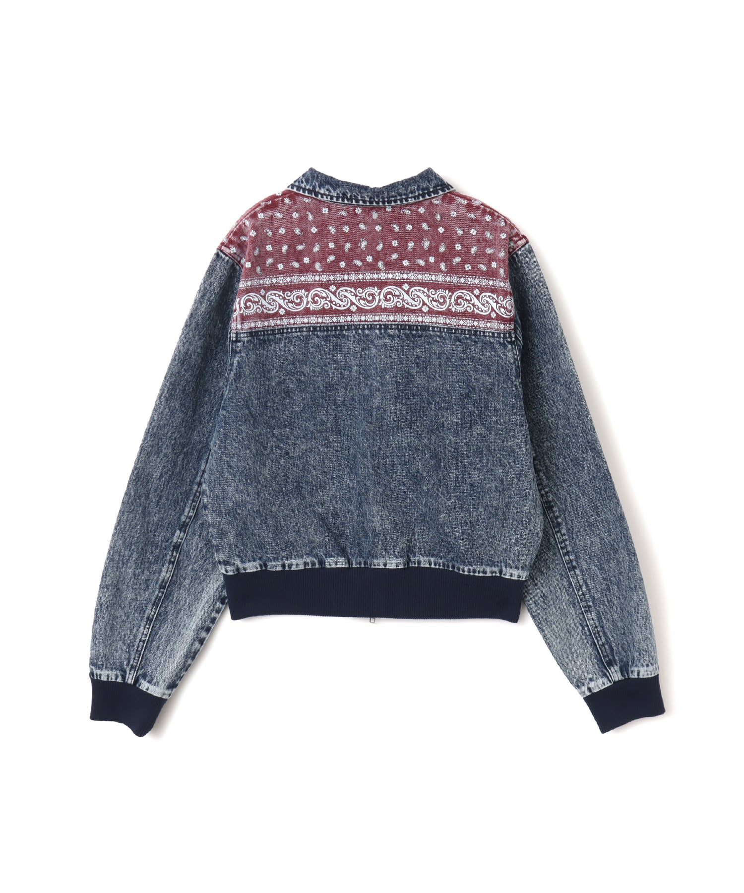 atmos pink Panelled Bandana Denim Jacket BLUEの画像