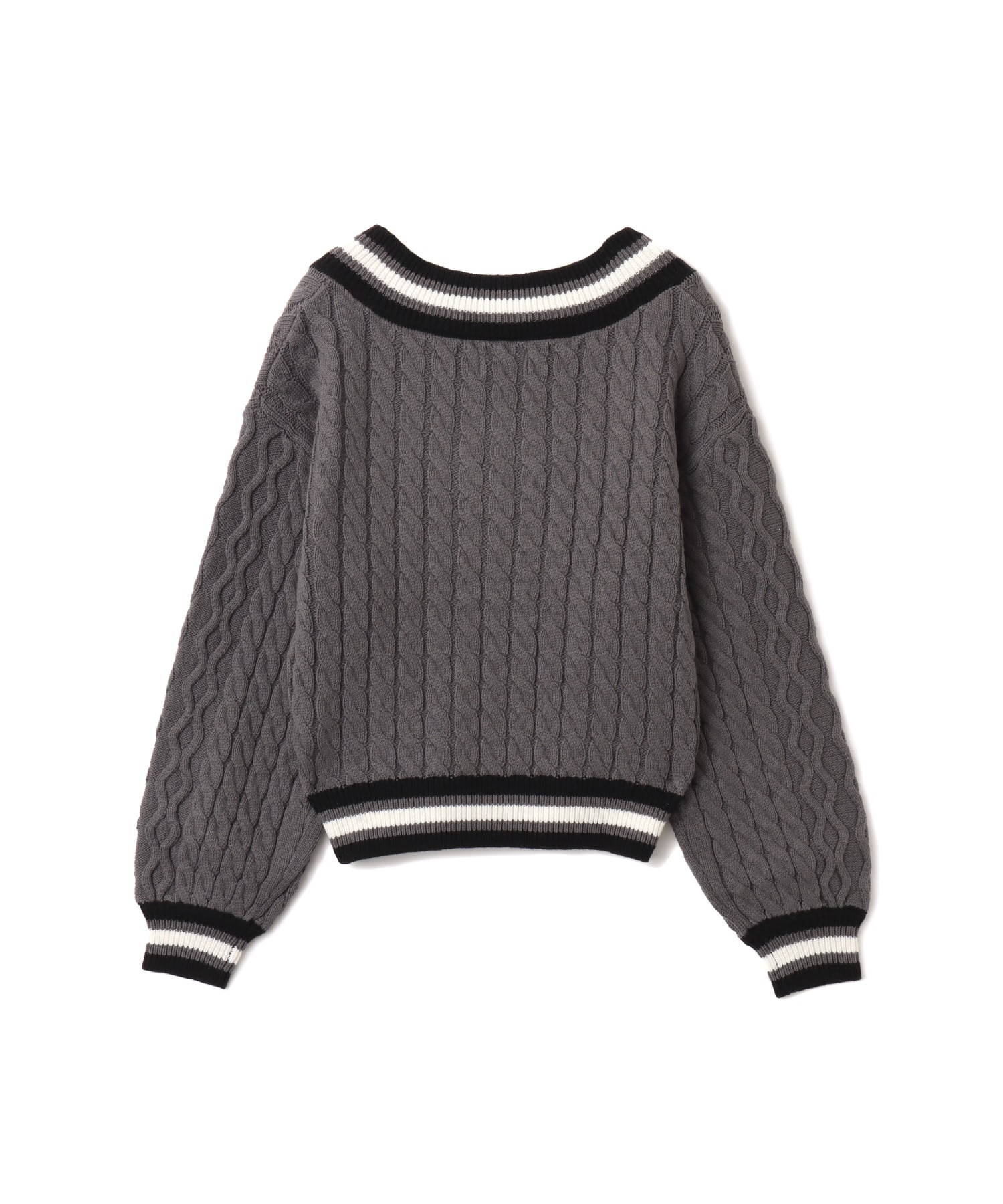 atmos pink Numbering Cable Knit Top GRAYの画像