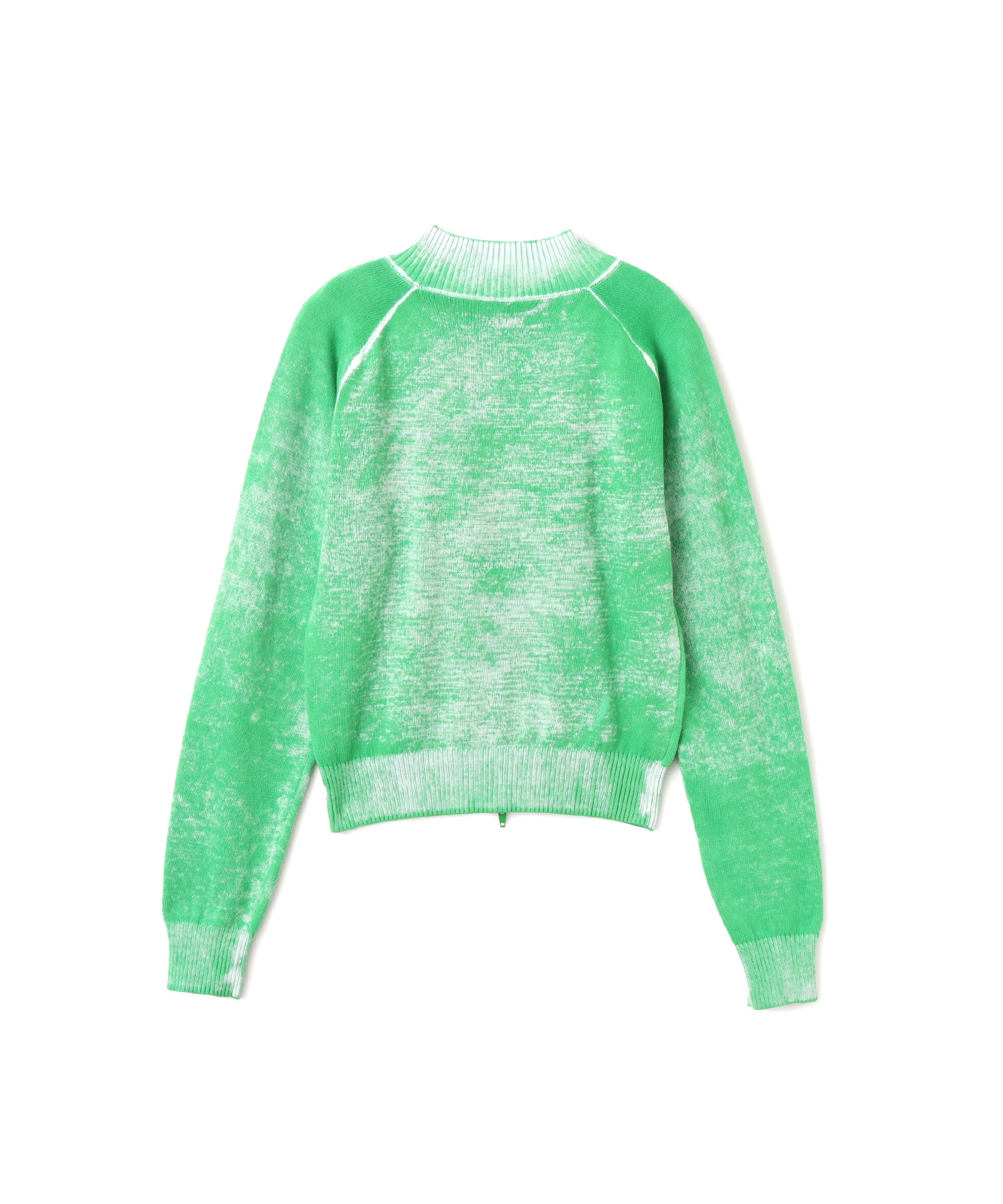 atmos pink Faded Coler Zip-up Cardigan GREENの画像