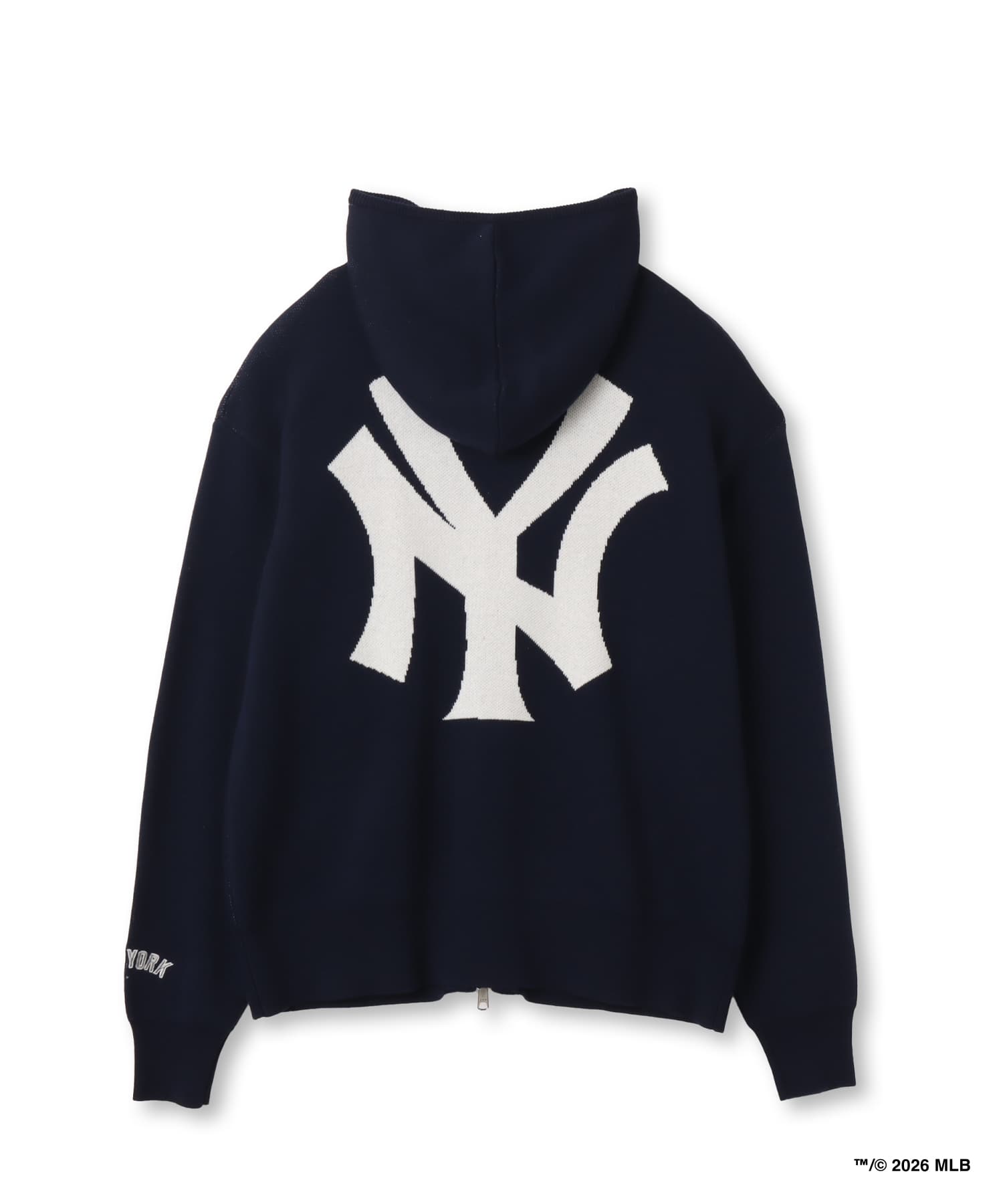 atmos pink x MLB Knit Hoodie NAVYの画像