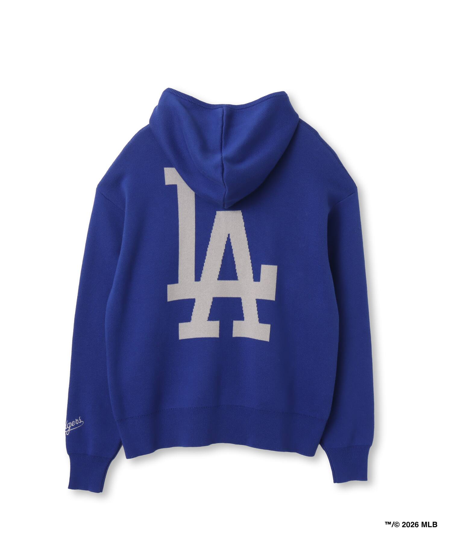 atmos pink x MLB Knit Hoodie BLUEの画像
