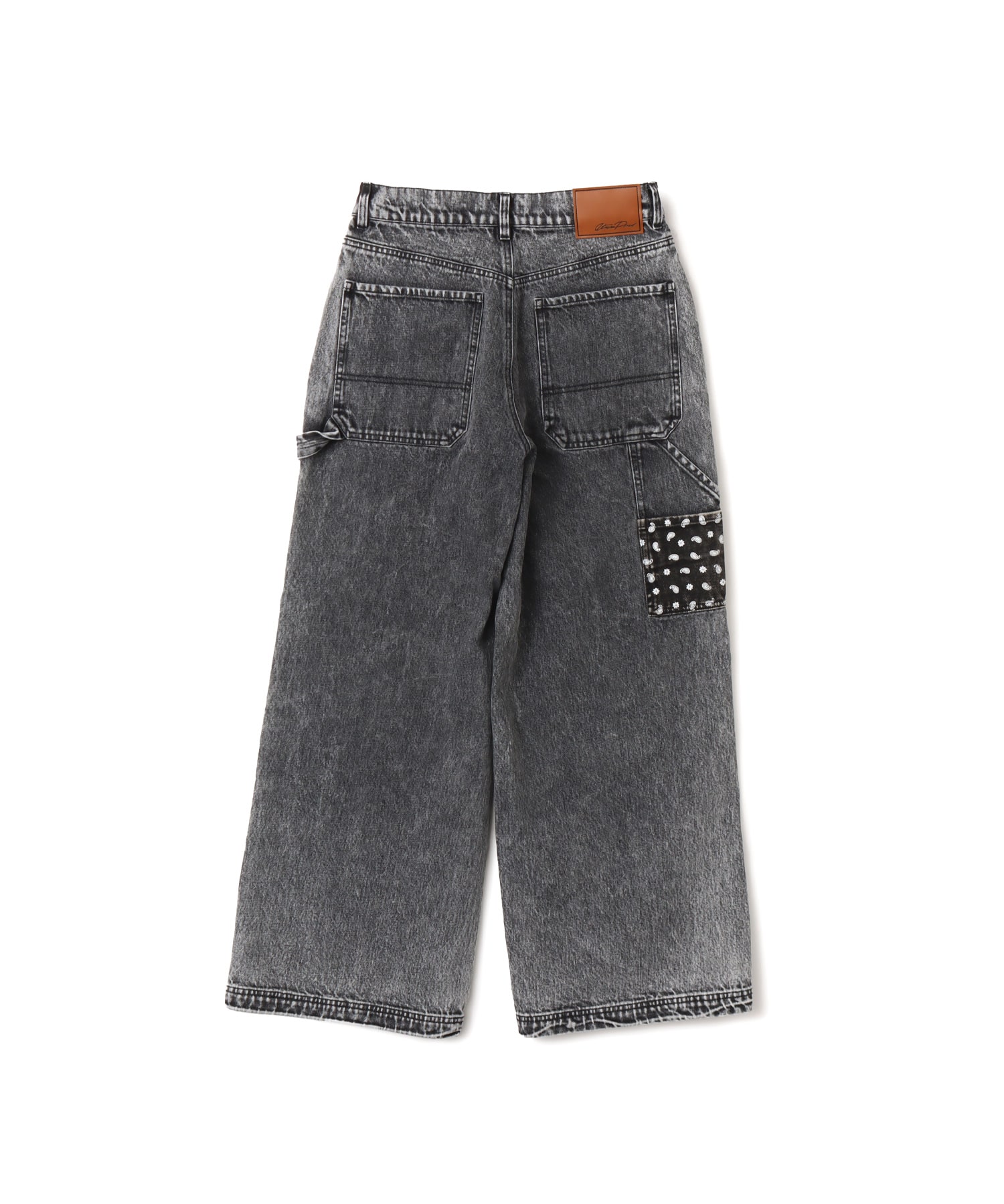 atmos pink Panelled Bandana Denim Pants BLACKの画像