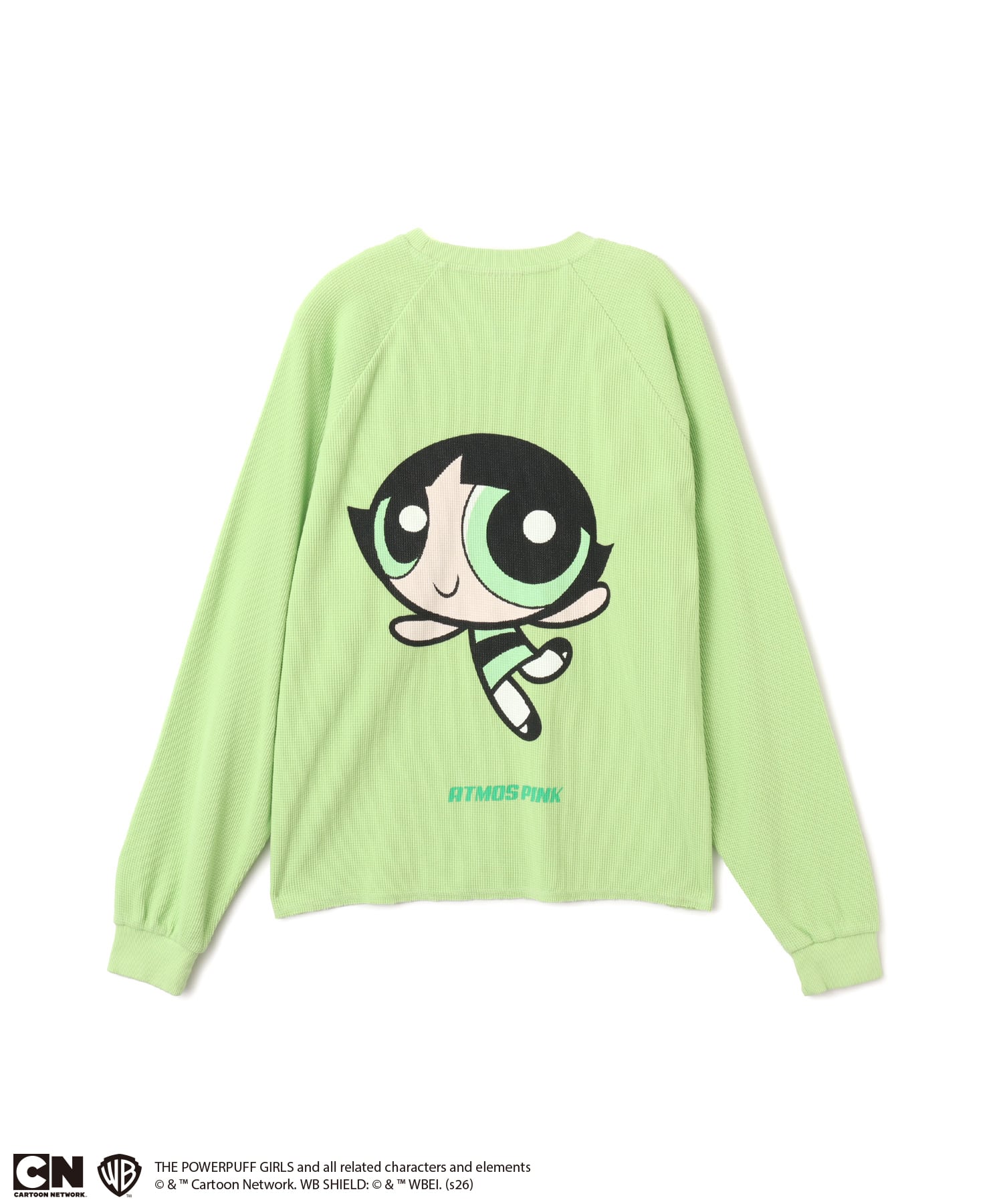 The Powerpuff Girls x atmos pink Thermal LS T-shirt GREENの画像