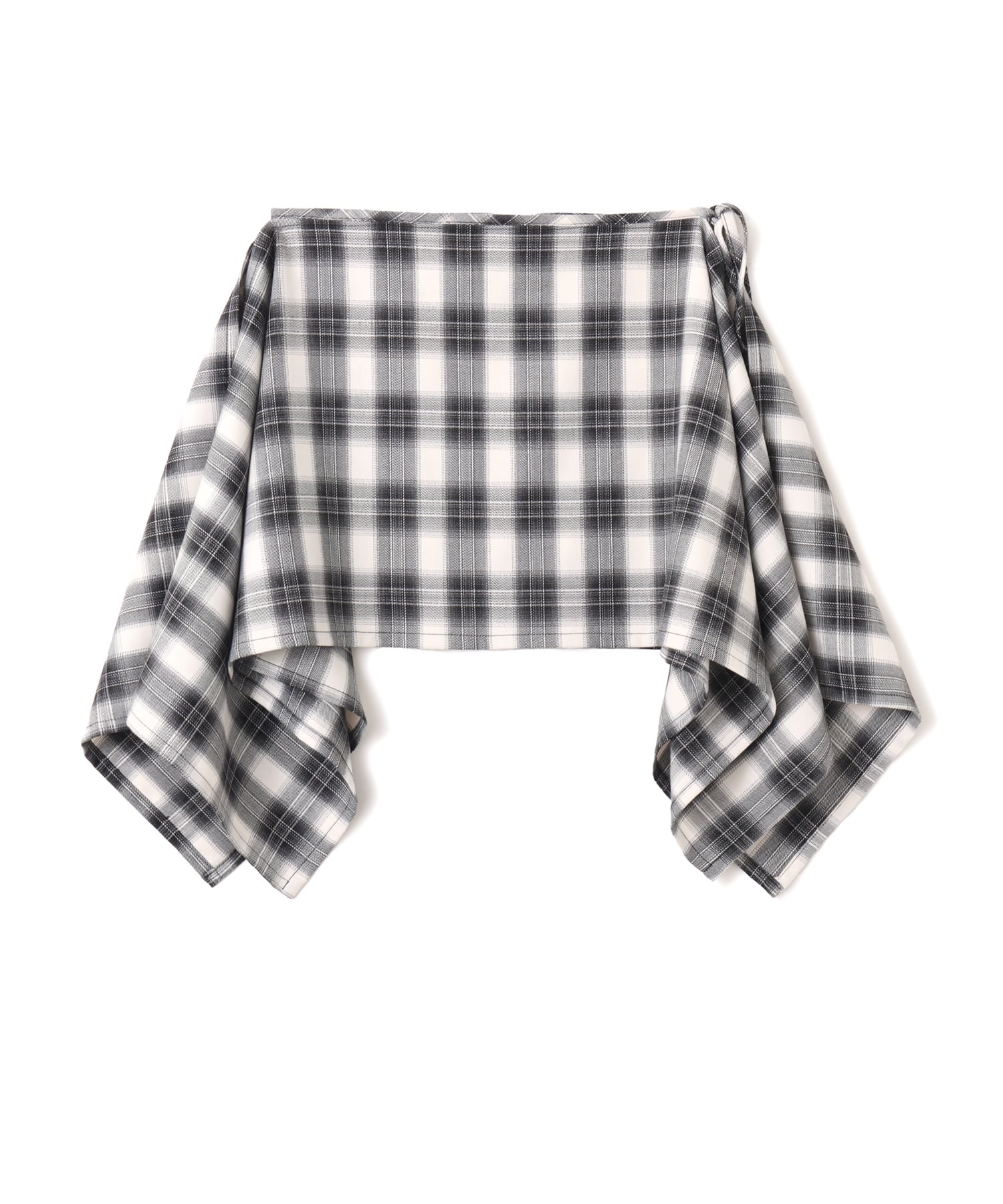 atmos pink Plaid Wrap Skirt BLACKの画像