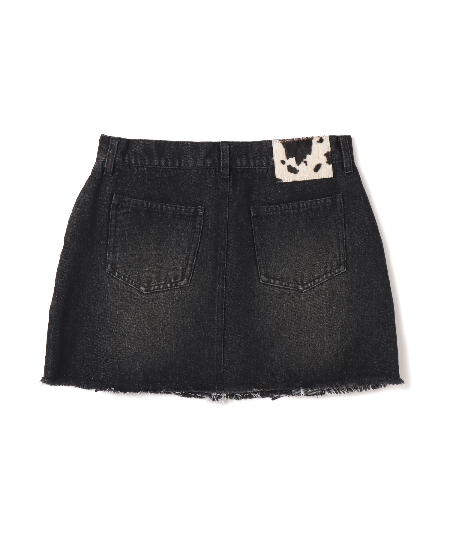 atmos pink Lace-up Denim Mini Skirt BLACKの画像