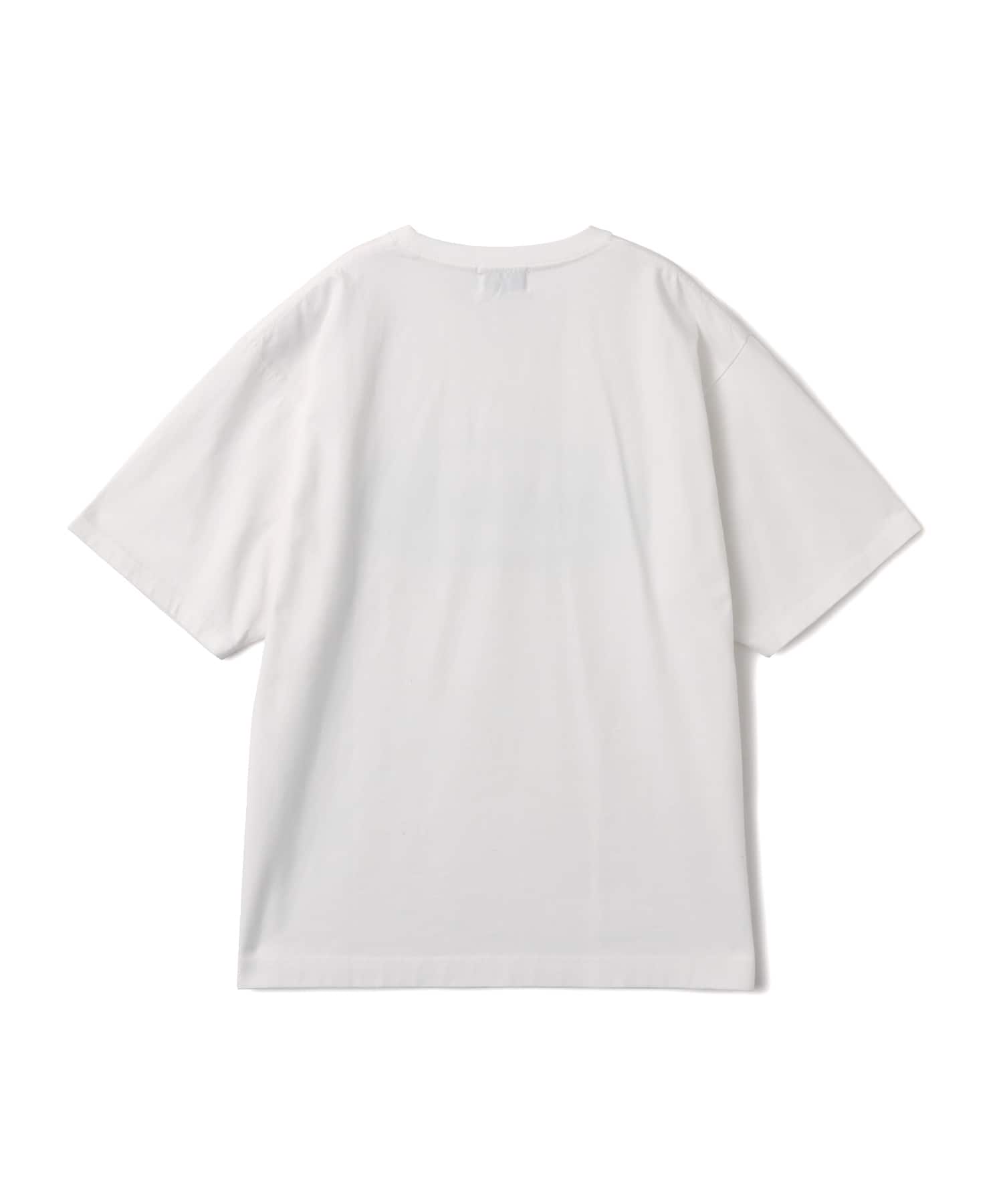 atmos pink Oval Logo T-shirt WHITEの画像