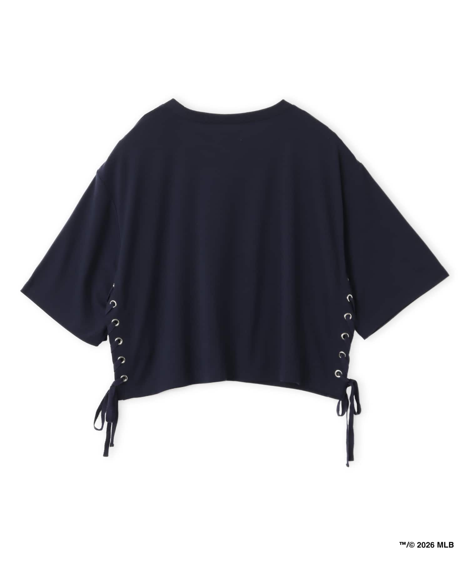 atmos pink x MLB Lace-up T-shirt NAVYの画像