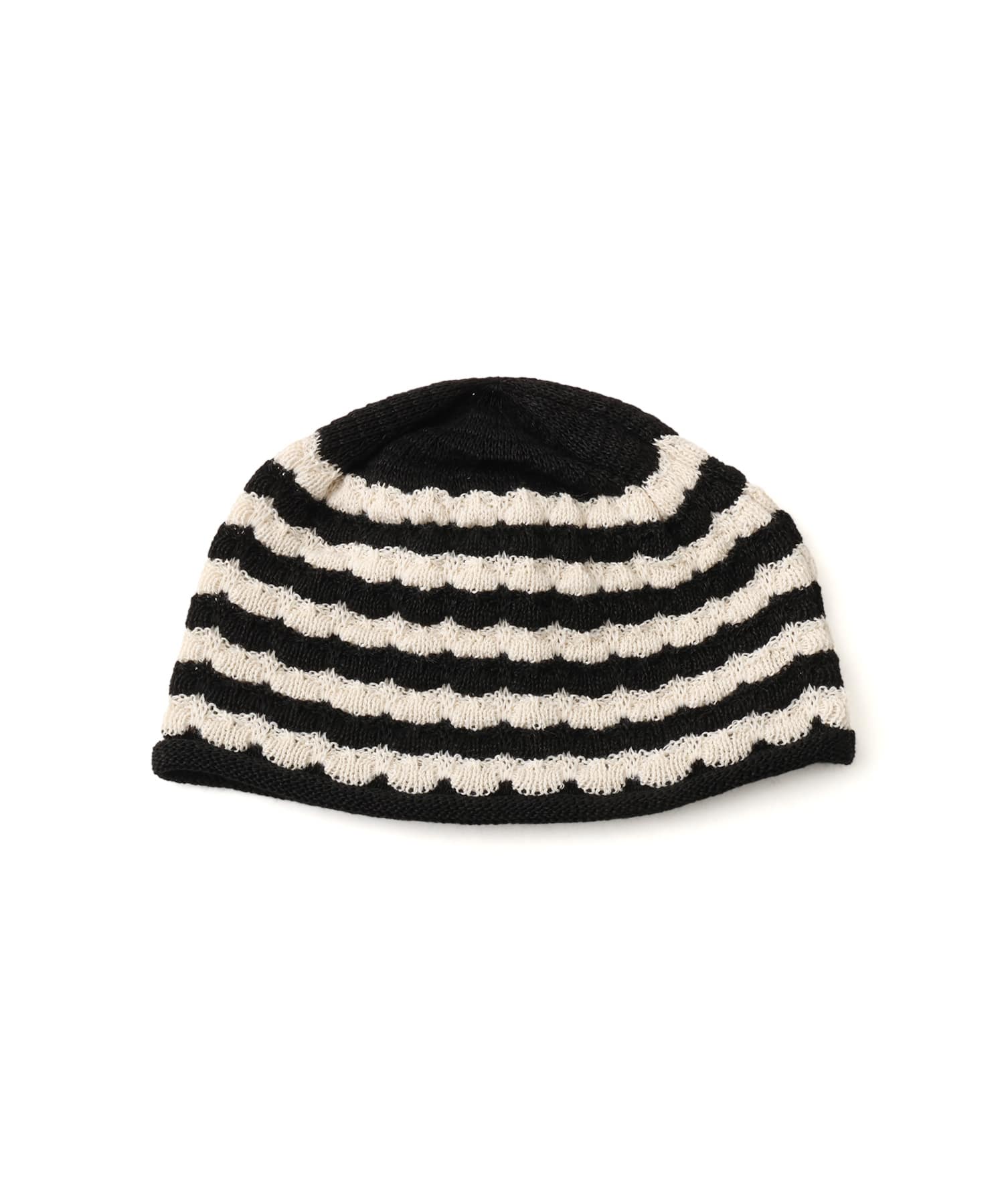 atmos pink Striped Summer Knit Hat BLACKの画像
