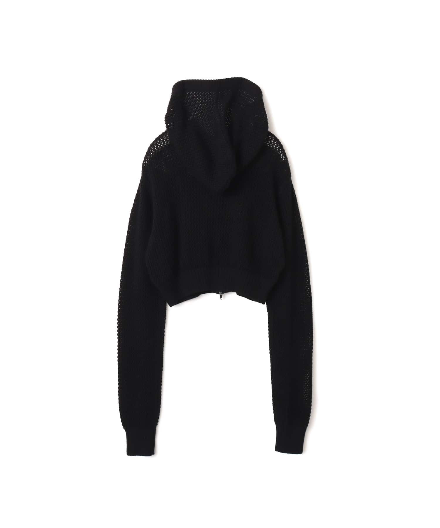 atmos pink Pointelle Knit Zip-up Hoodie BLACKの画像