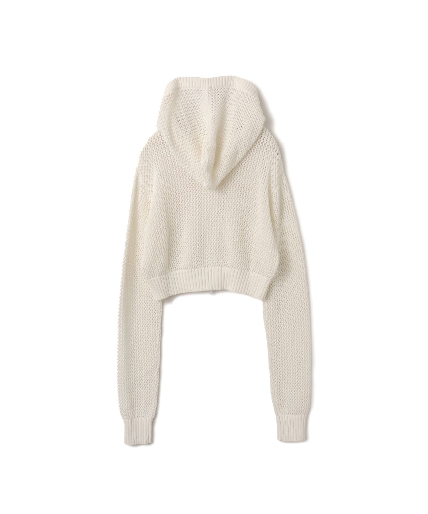 atmos pink Pointelle Knit Zip-up Hoodie WHITEの画像
