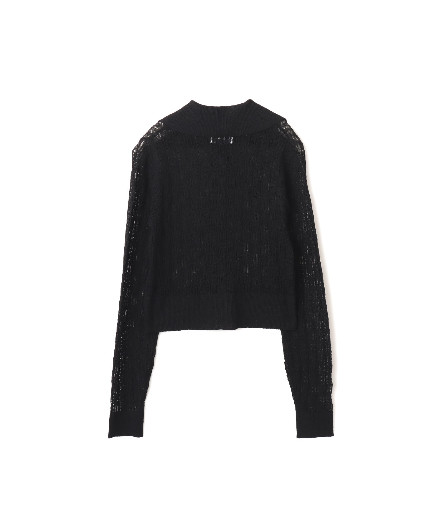atmos pink See-Through Knit Cardigan BLACKの画像