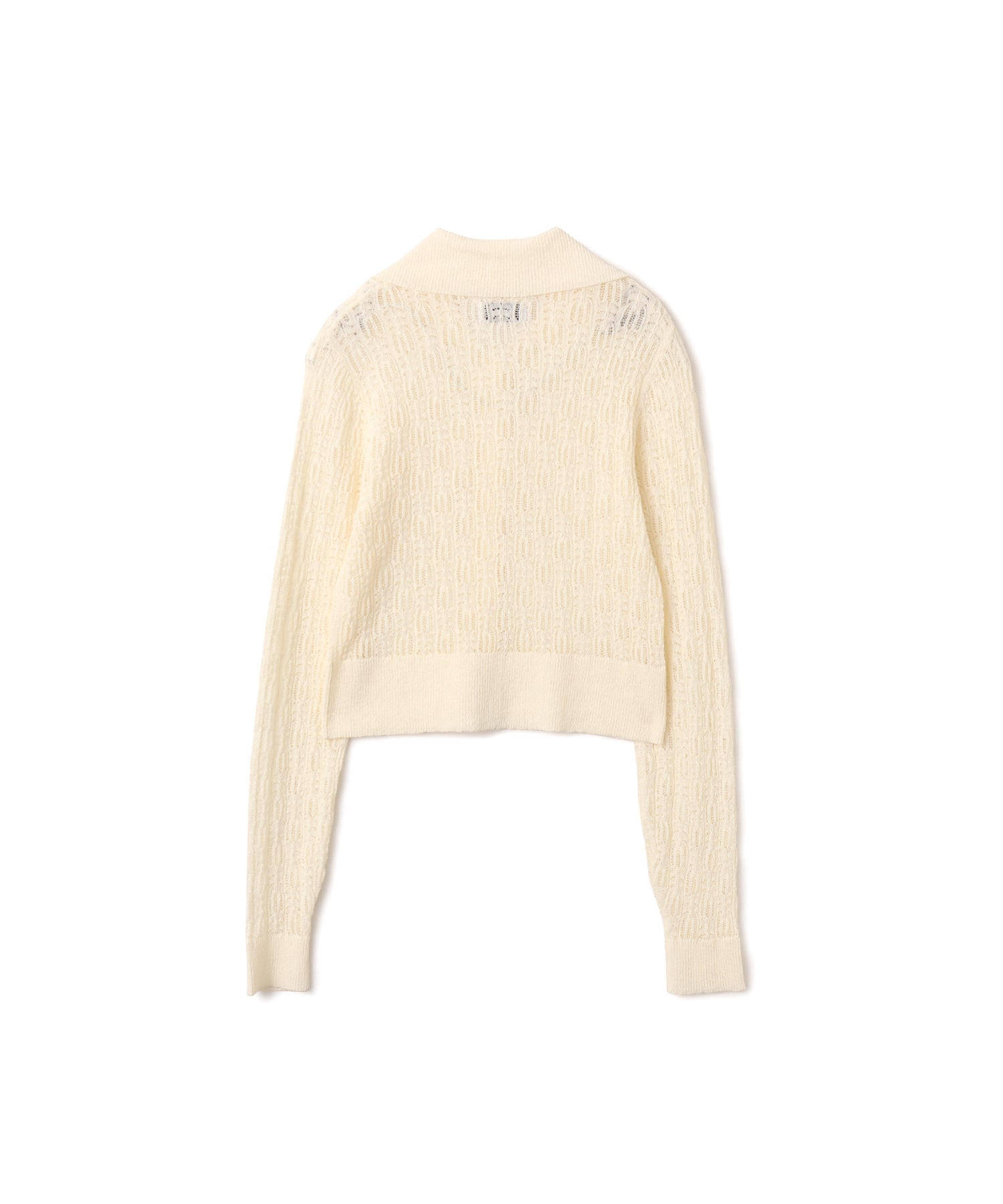 atmos pink See-Through Knit Cardigan WHITEの画像