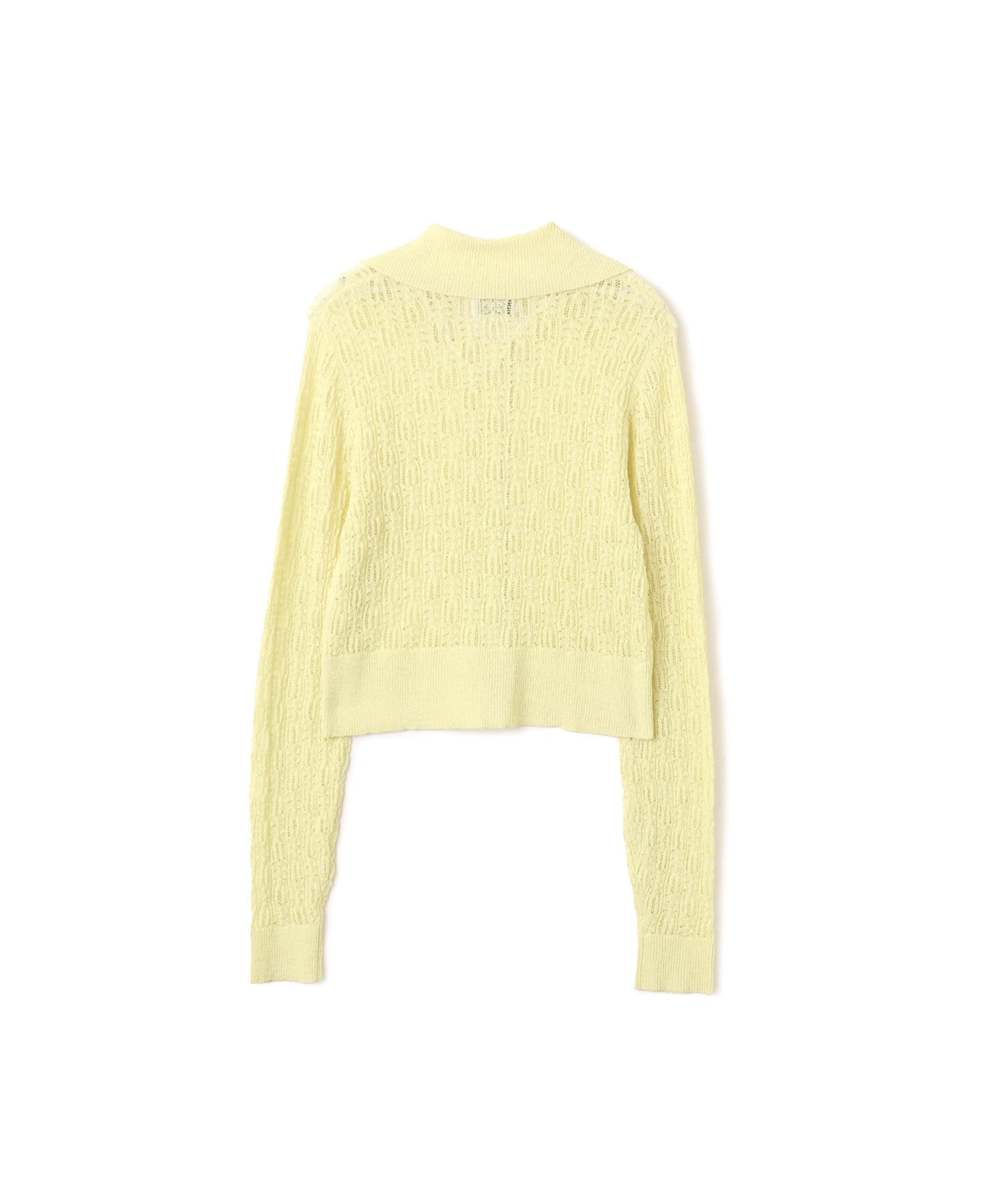 atmos pink See-Through Knit Cardigan YELLOWの画像
