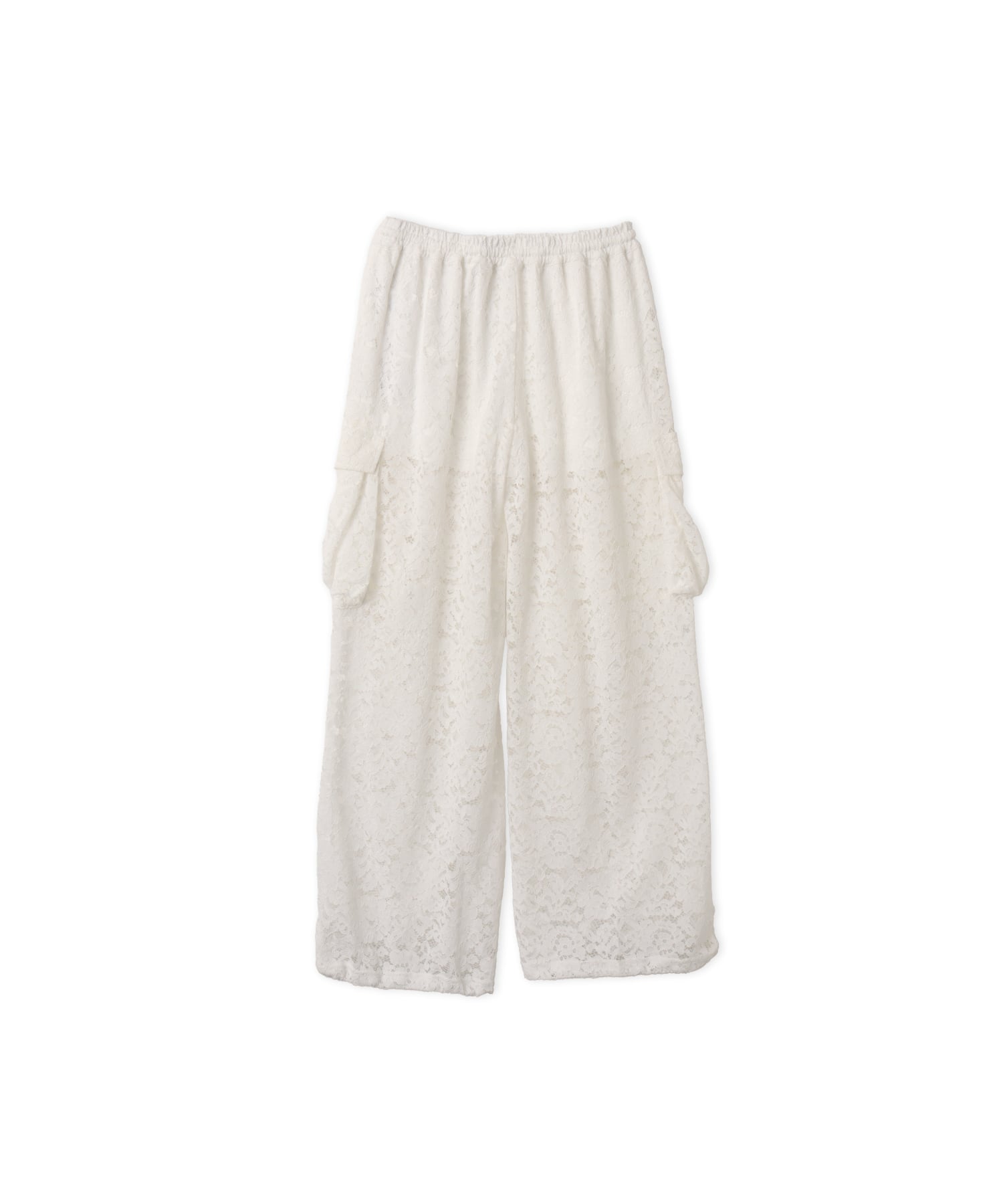 atmos pink Lace Cargo Pants WHITEの画像