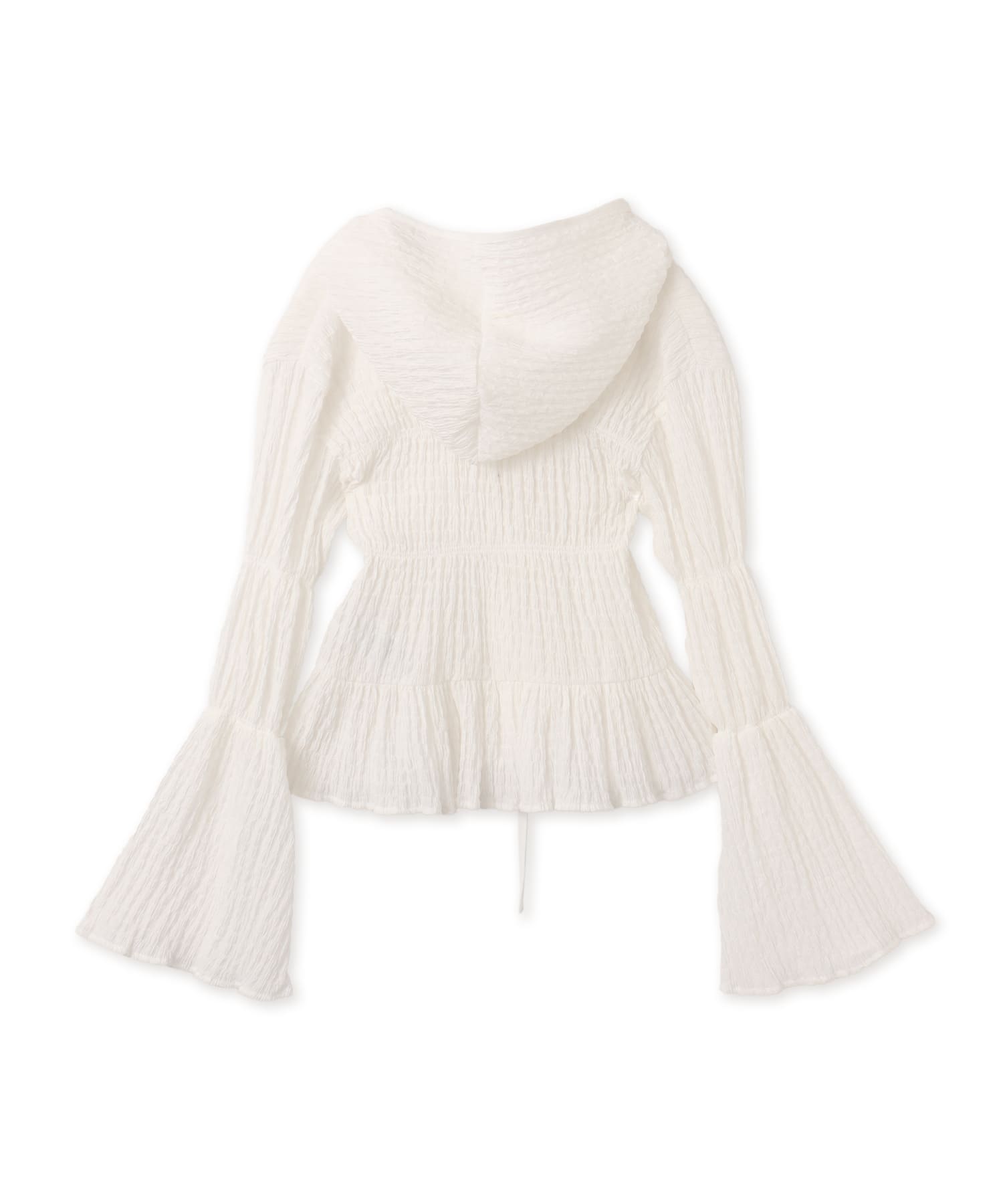 atmos pink Shirring Blouse WHITEの画像