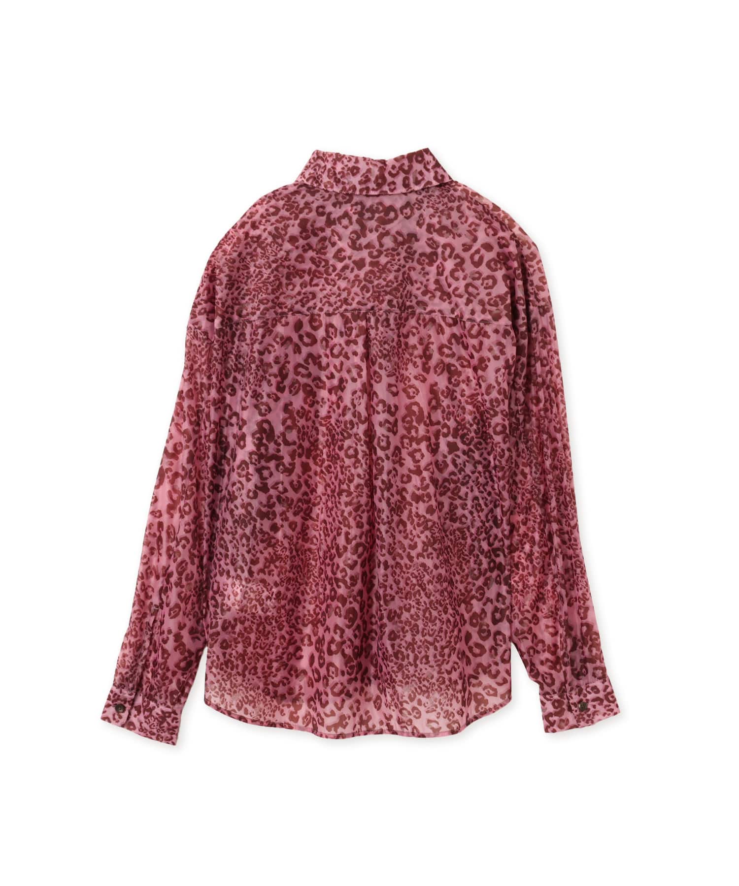 atmos pink Leopard Pattern Sheer Shirt  PINKの画像