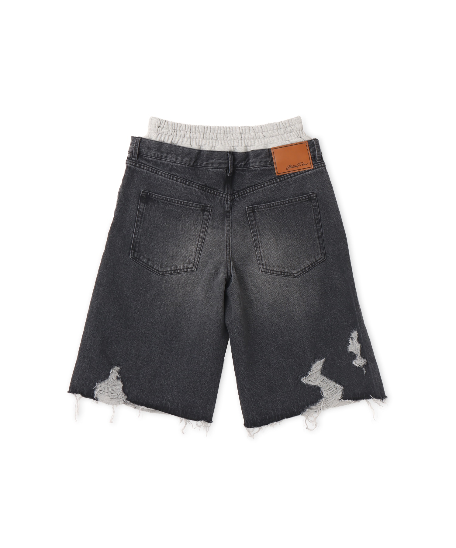 atmos pink Layered Denim Half Pants BLACKの画像