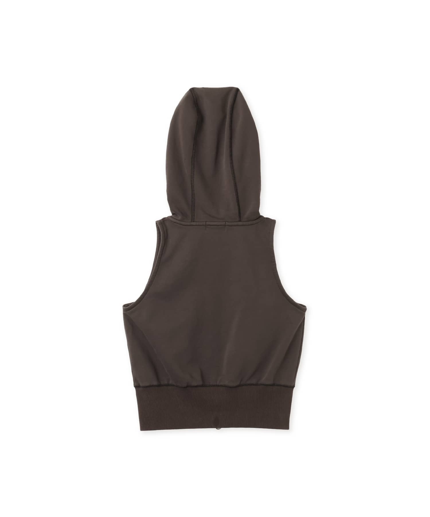 atmos pink No Sleeve Zip-up Hoodie BLACKの画像