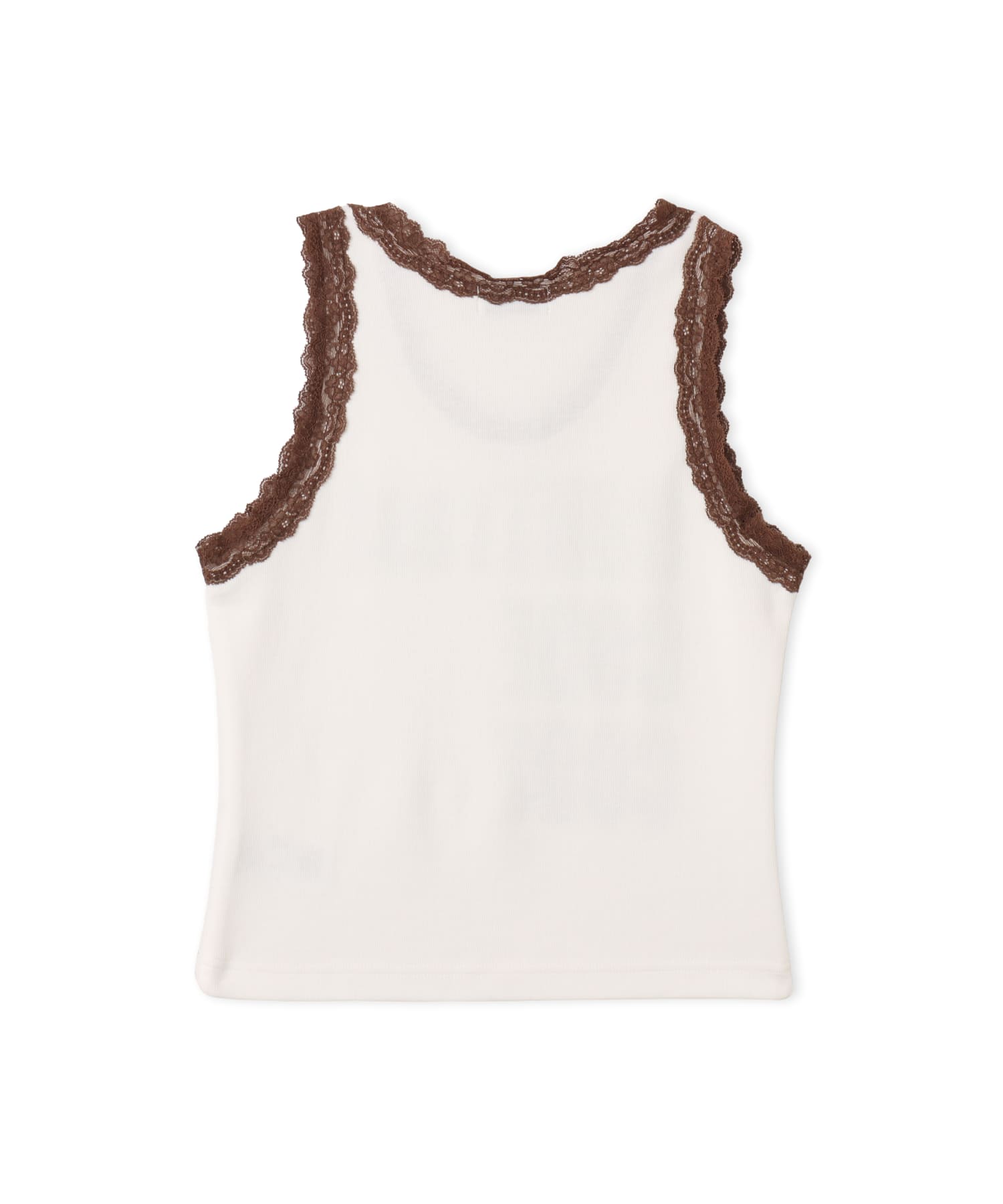 atmos pink Lace Tank Top WHITEの画像