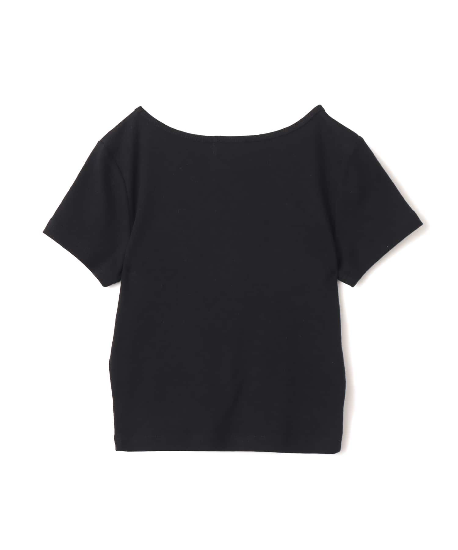 atmos pink Rhinestone Logo T-shirt BLACKの画像