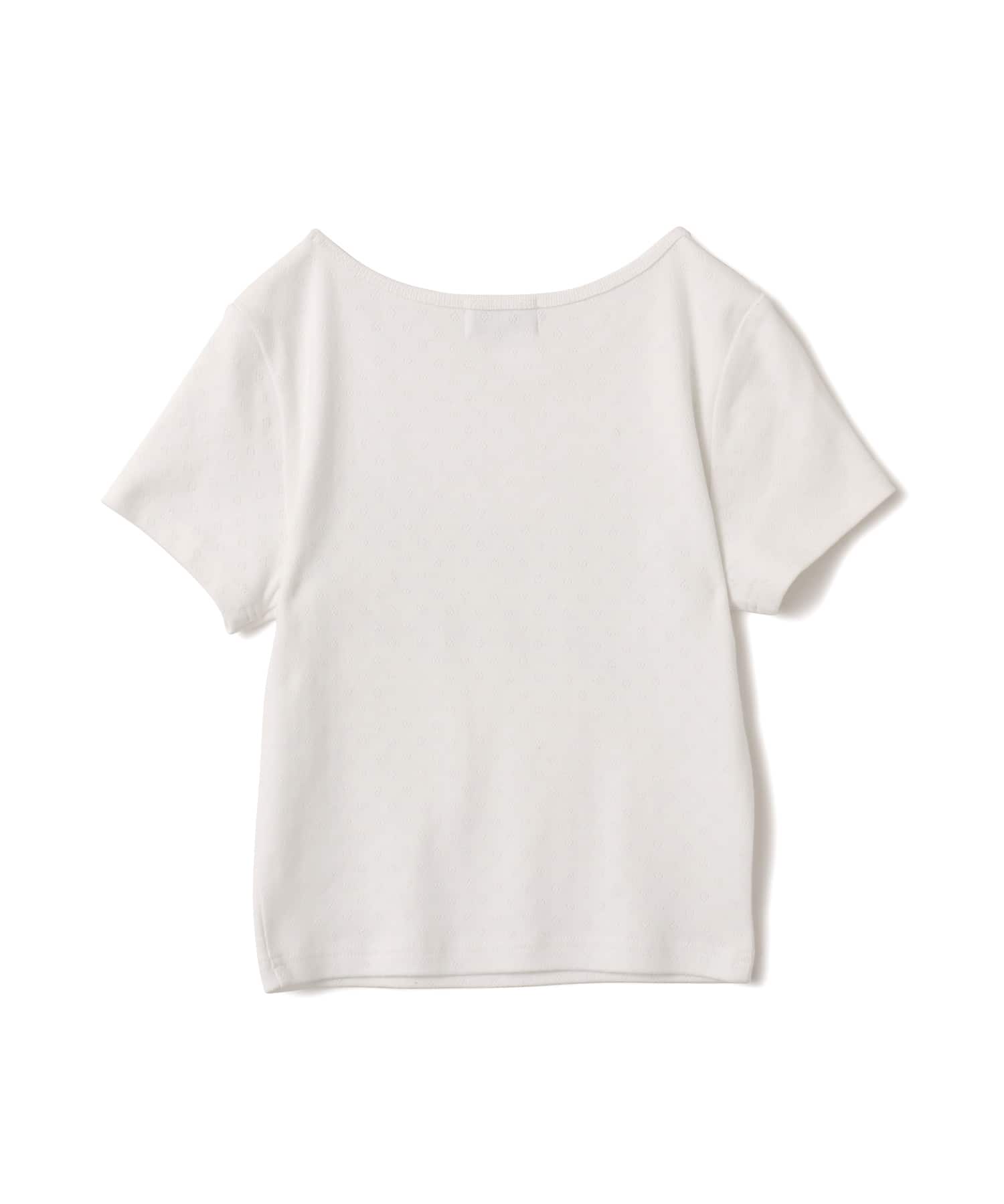 atmos pink Rhinestone Logo T-shirt WHITEの画像