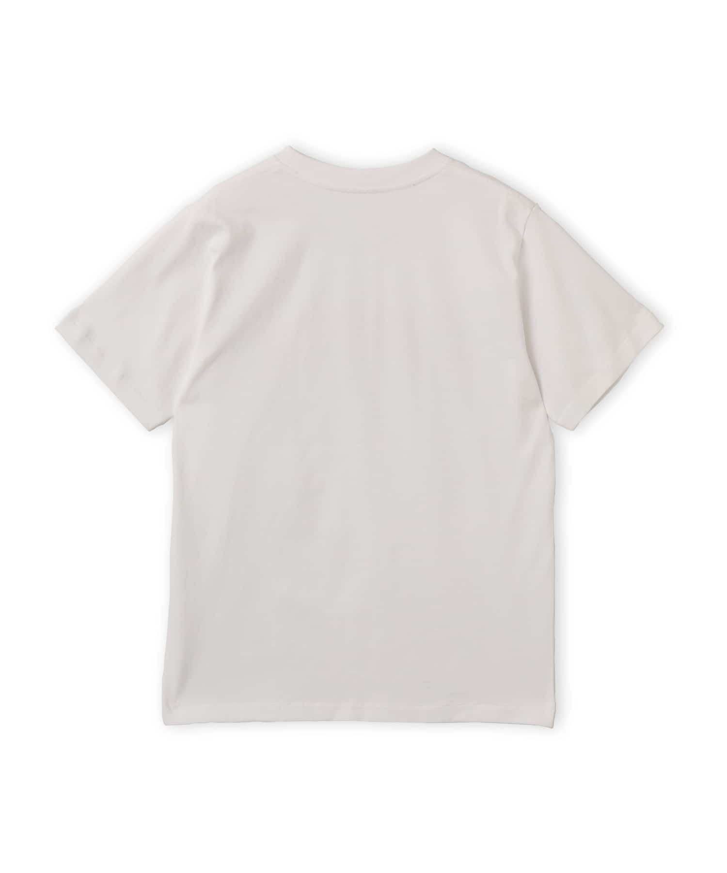 atmos pink Drip Logo T-shirt WHITEの画像