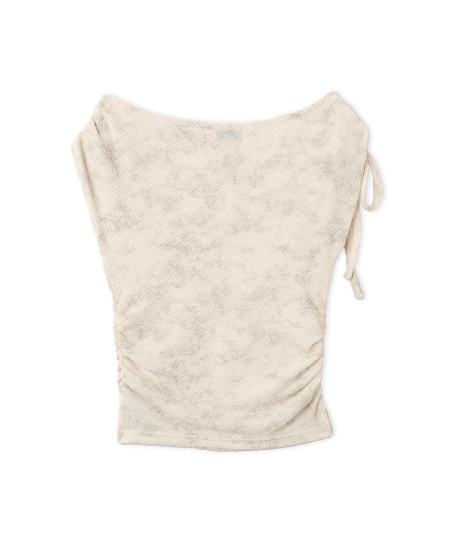 atmos pink Tie Point One Shoulder Tops WHITEの画像