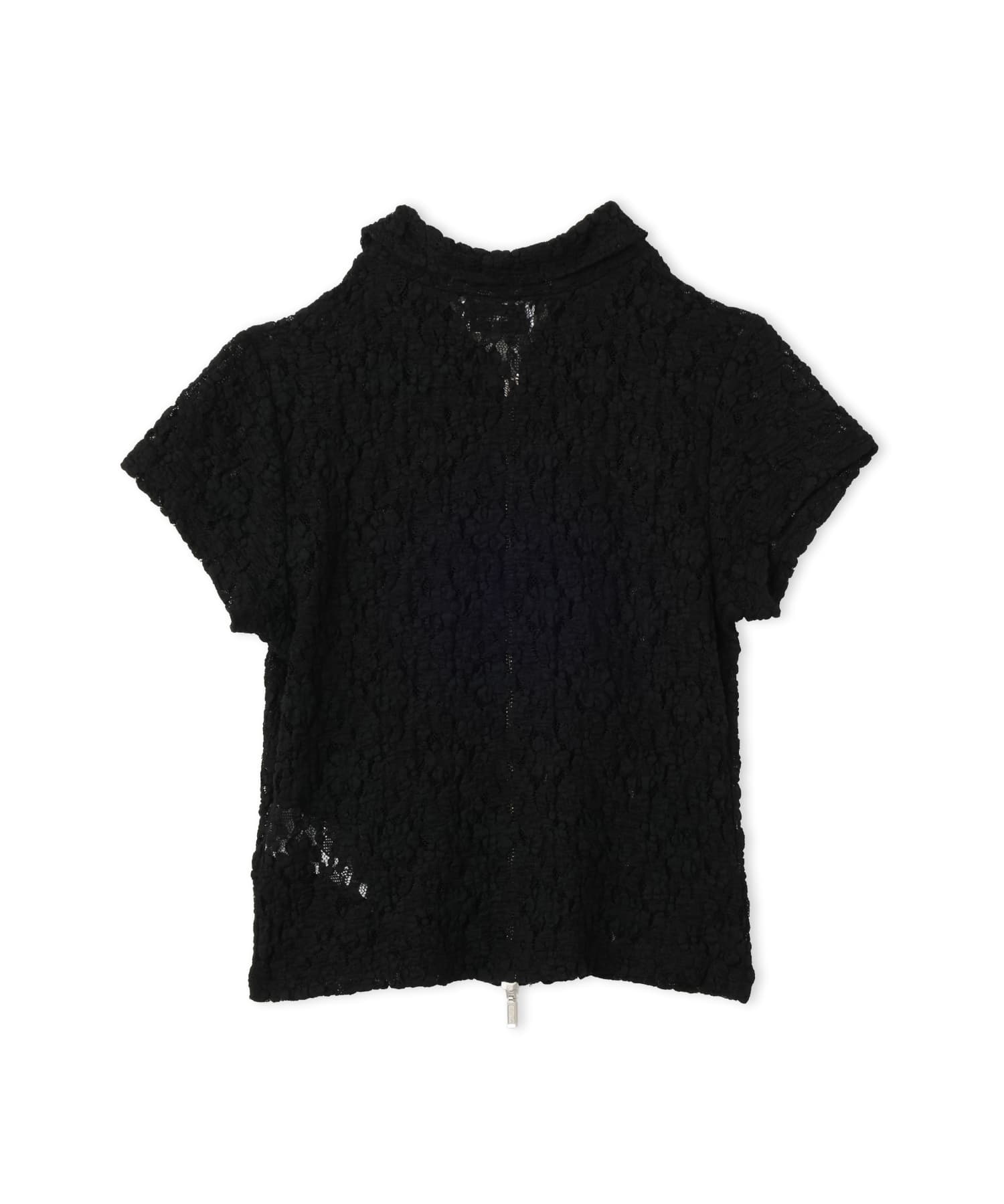 atmos pink Lace Zip-up Shirt BLACKの画像