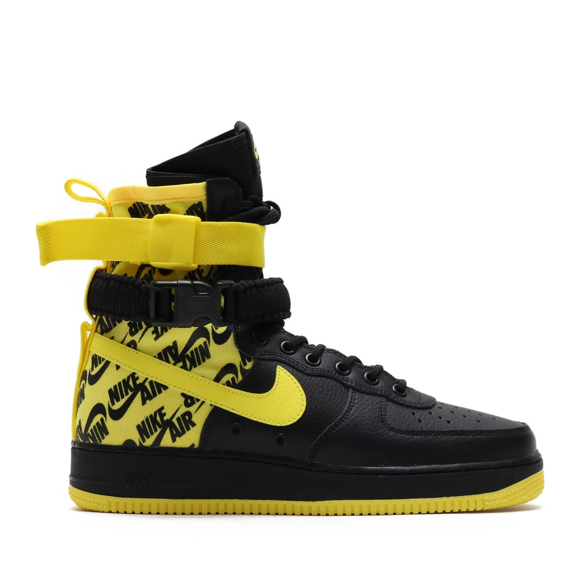 nike af1 black and yellow