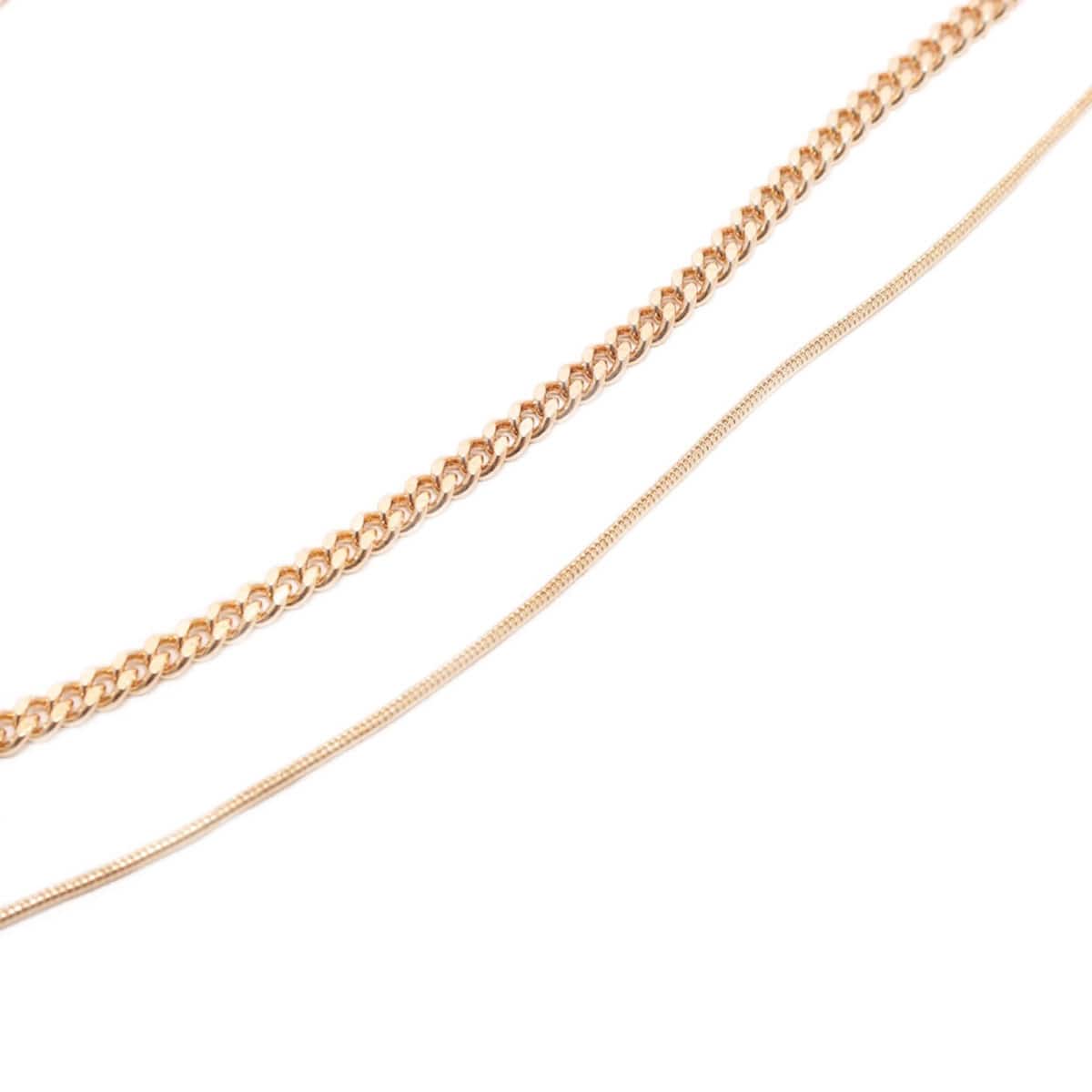 atmos pink ダブルチェーンネックレス GOLDの画像