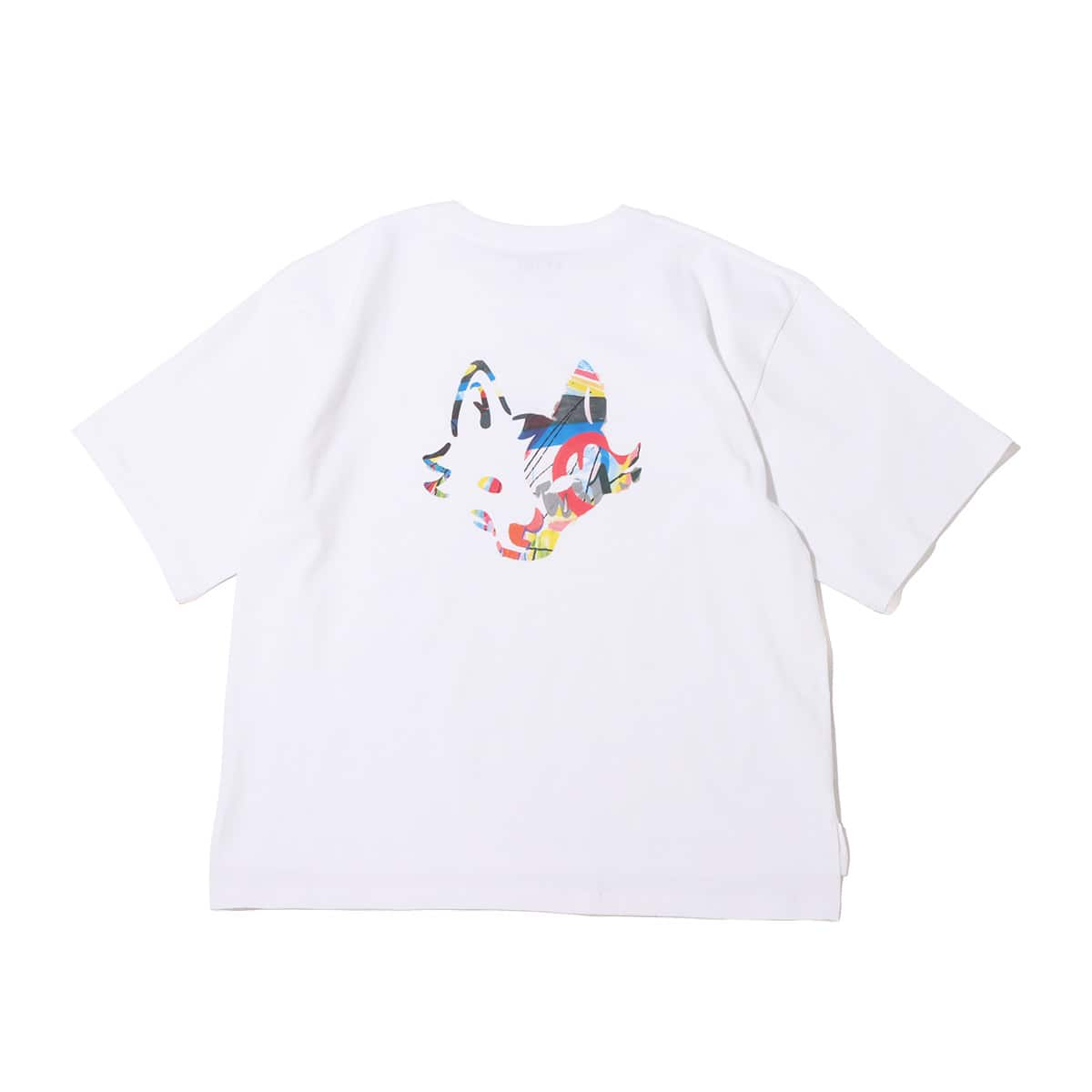 atmos pink 虹とオオカミには騙されない オオカミフェイスＴシャツ