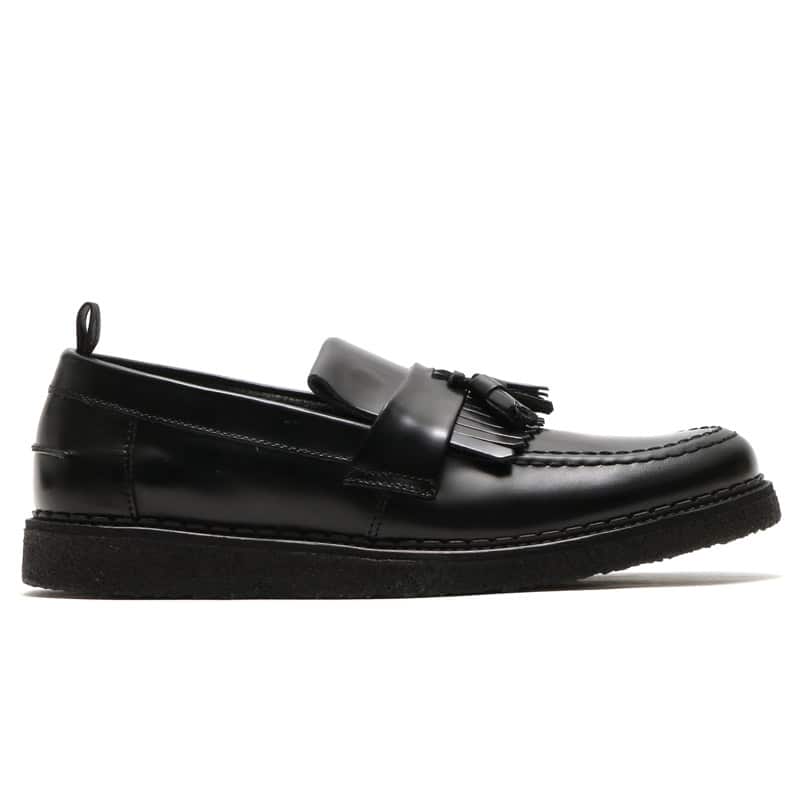 FRED PERRY ×GEORGE COX TASSEL LOAFER LEATHER BLACK