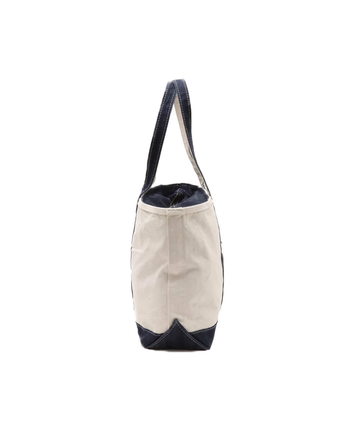 POLO RALPH LAUREN ICON MIDIUM TOTE CREAM/NAVYの画像