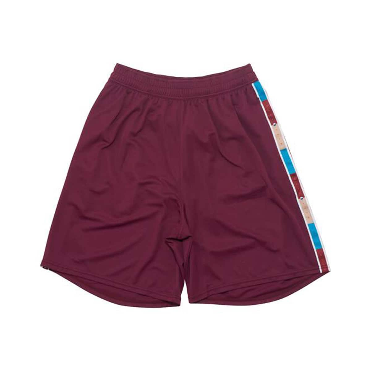 ballaholic b Playground Tape Zip Shorts crimson 17SS-I