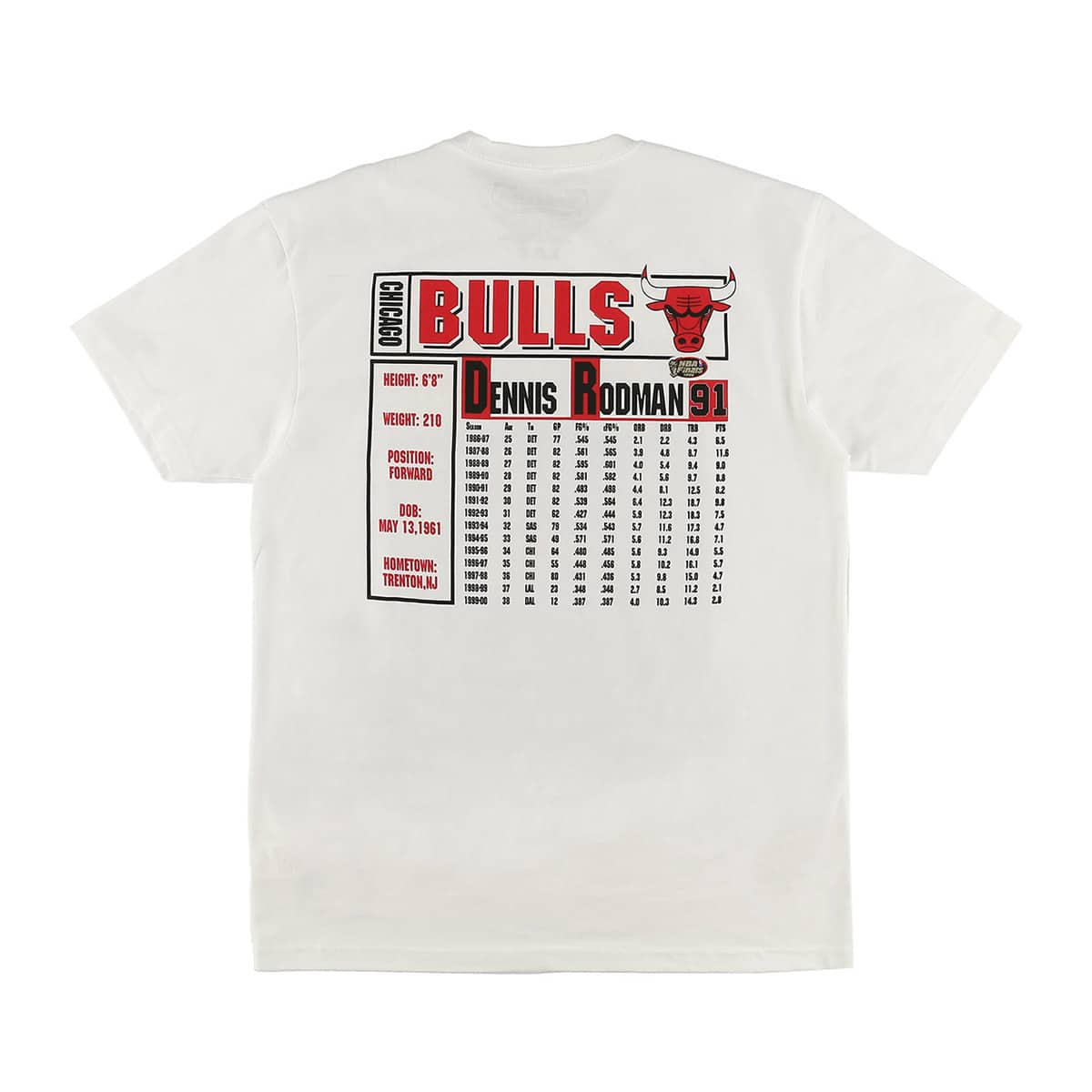 Mitchell & Ness Trdg Card T Bulls D.Rodman WHITE 23SS-S