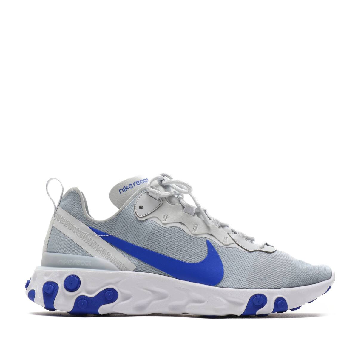 nike react element 55 pure platinum racer blue