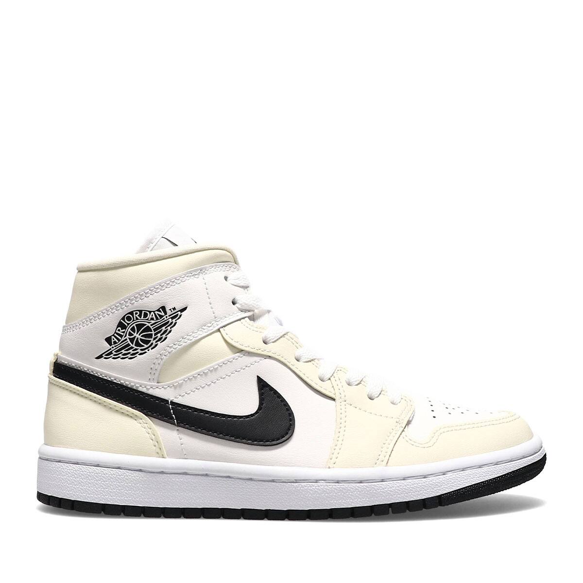 JORDAN BRAND WMNS AIR JORDAN 1 MID COCONUT MILK/BLACK-SUMMIT WHITE