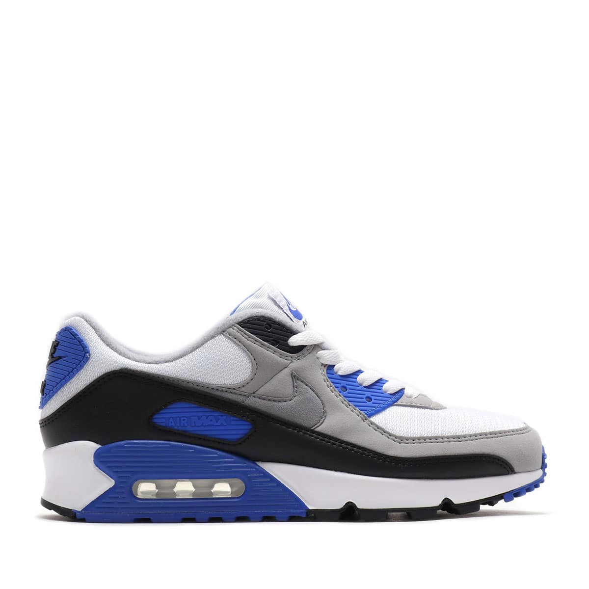 NIKE AIR MAX 90 WHITE/PARTICLE GREY-HYPER ROYAL-BLACK 20SP-S