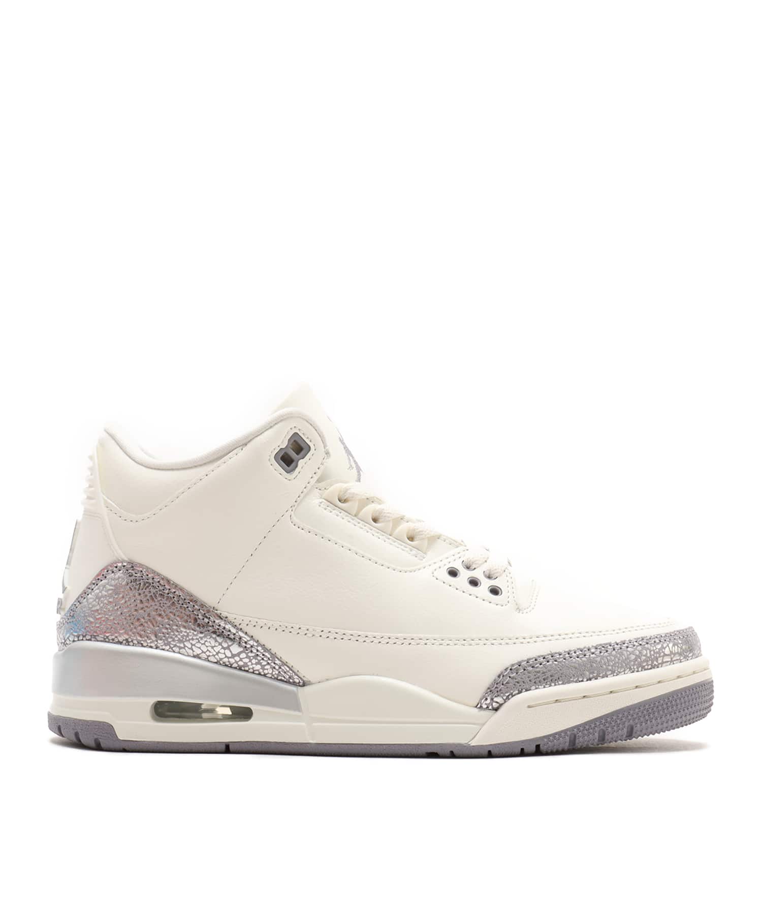JORDAN BRAND WMNS AIR JORDAN 3 RETRO SAIL/CEMENT GREY-METALLIC SILVERの画像