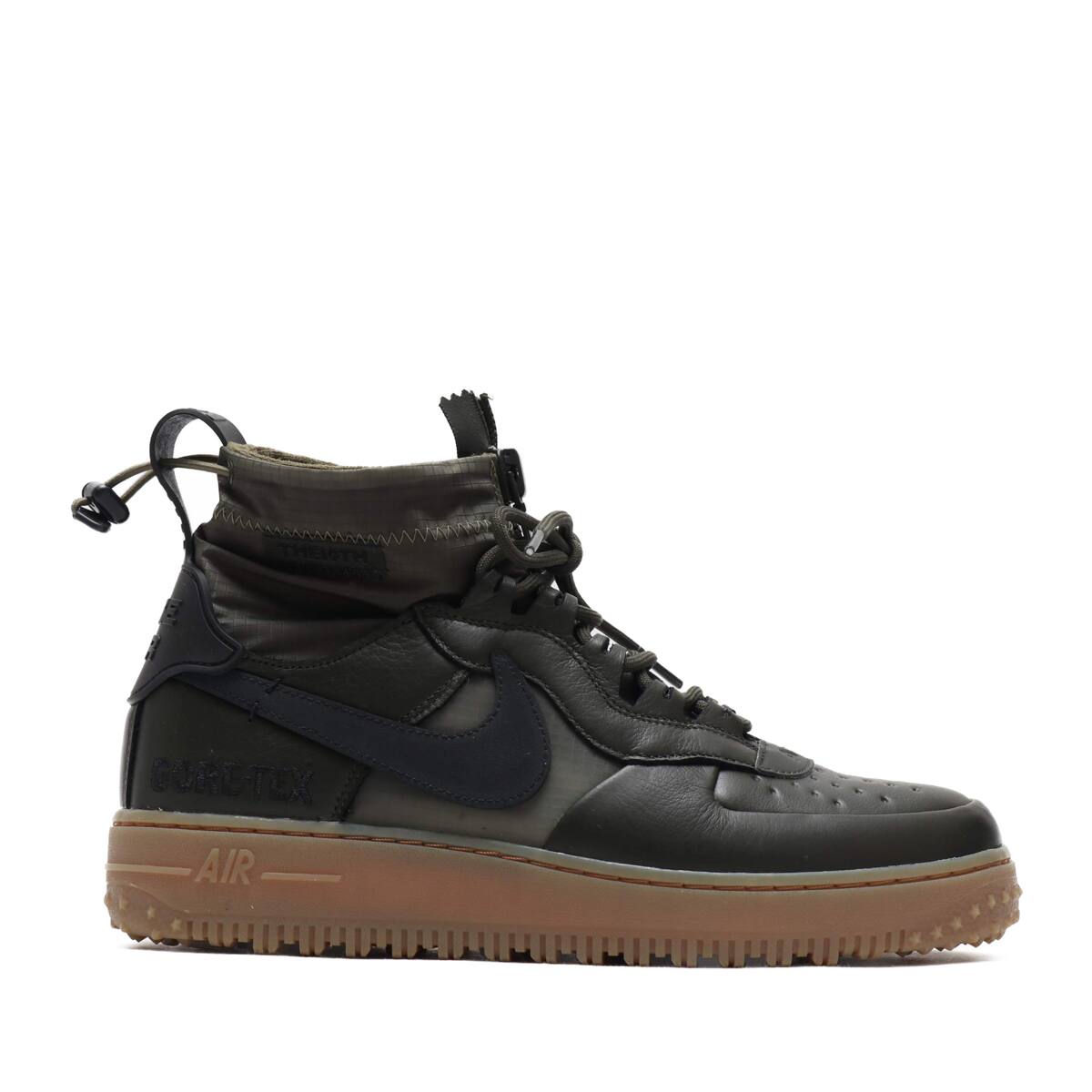 NIKE AIR FORCE 1 WTR GTX SEQUOIA/BLACK-MEDIUM OLIVE-GUM MED BROWN 19HO-S