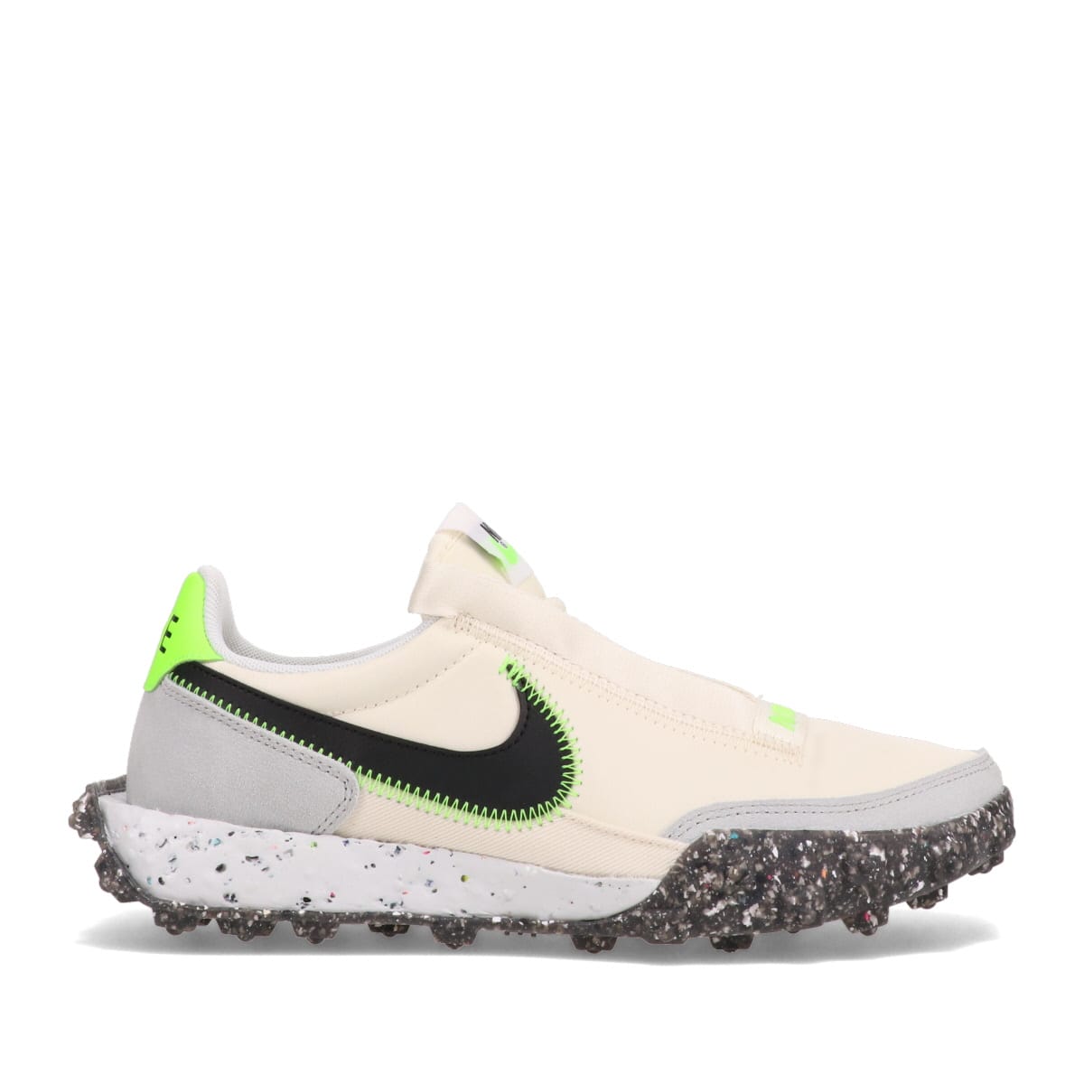 NIKE WAFFLE RACER CRATER PALE IVORY/BLACK-ELECTRIC GREEN 21SP-I
