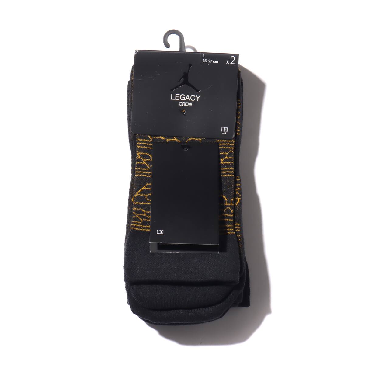 JORDAN BRAND U J LEGACY CREW 2PR AOK BLACK/UNIVERSITY GOLD 21SU-Iの画像