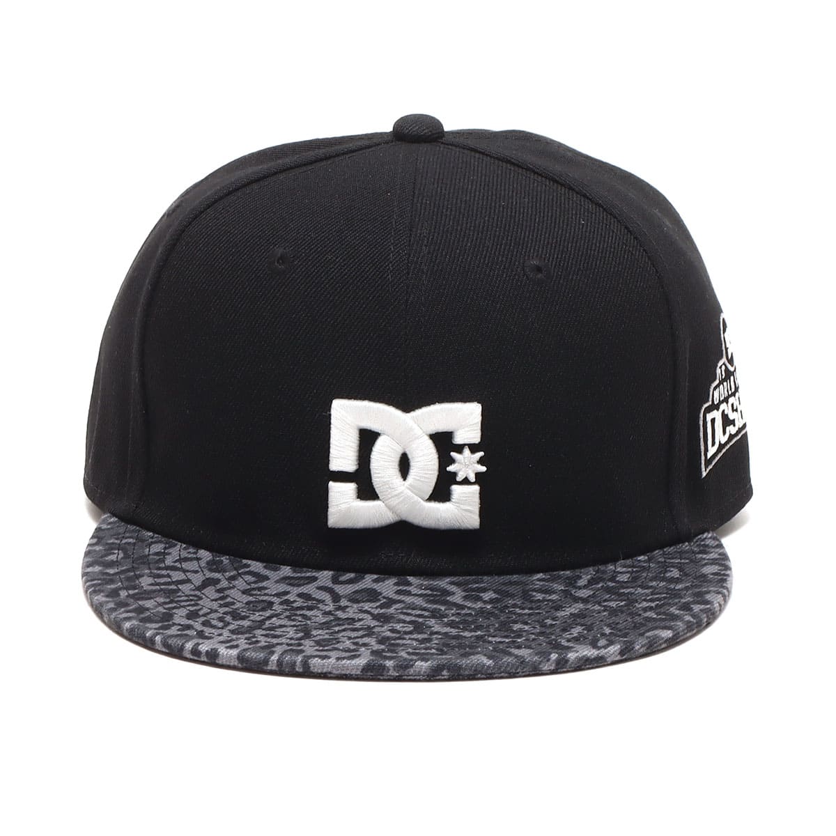 DC SHOES 23 PRINTVISOR SNAPBACK BLACK x LEOPARD PRINT 23SS-Iの画像