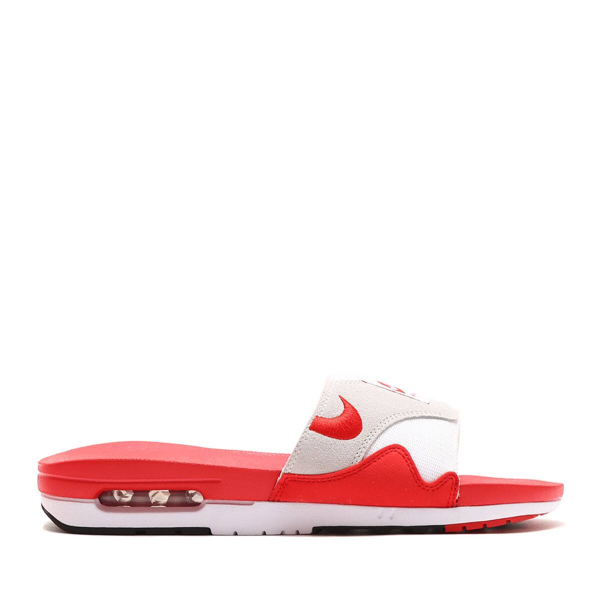 NIKE AIR MAX 1 SLIDE WHITE/UNIVERSITY RED-BLACK 23SU-I